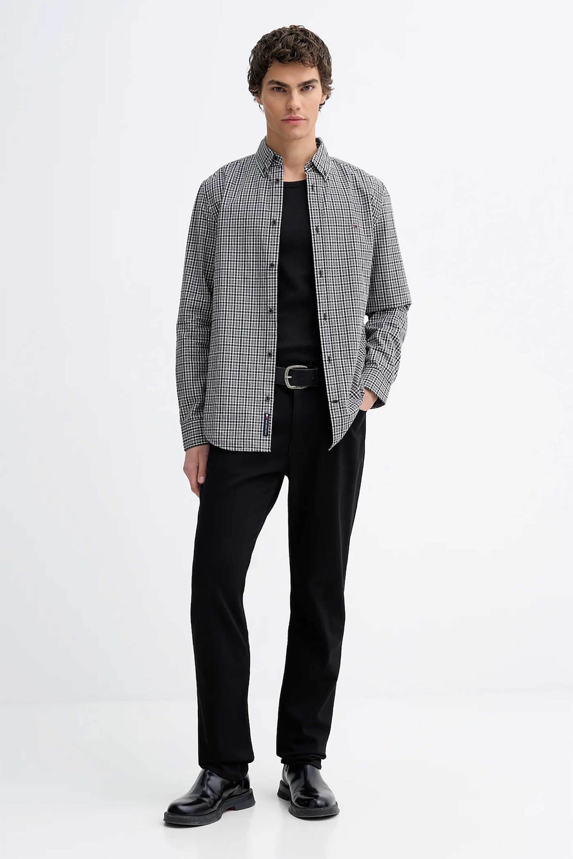 Tommy Jeans ανδρικό τζιν παντελόνι πεντάτσεπο Slim Fit - DM0DM22573 Μαύρο