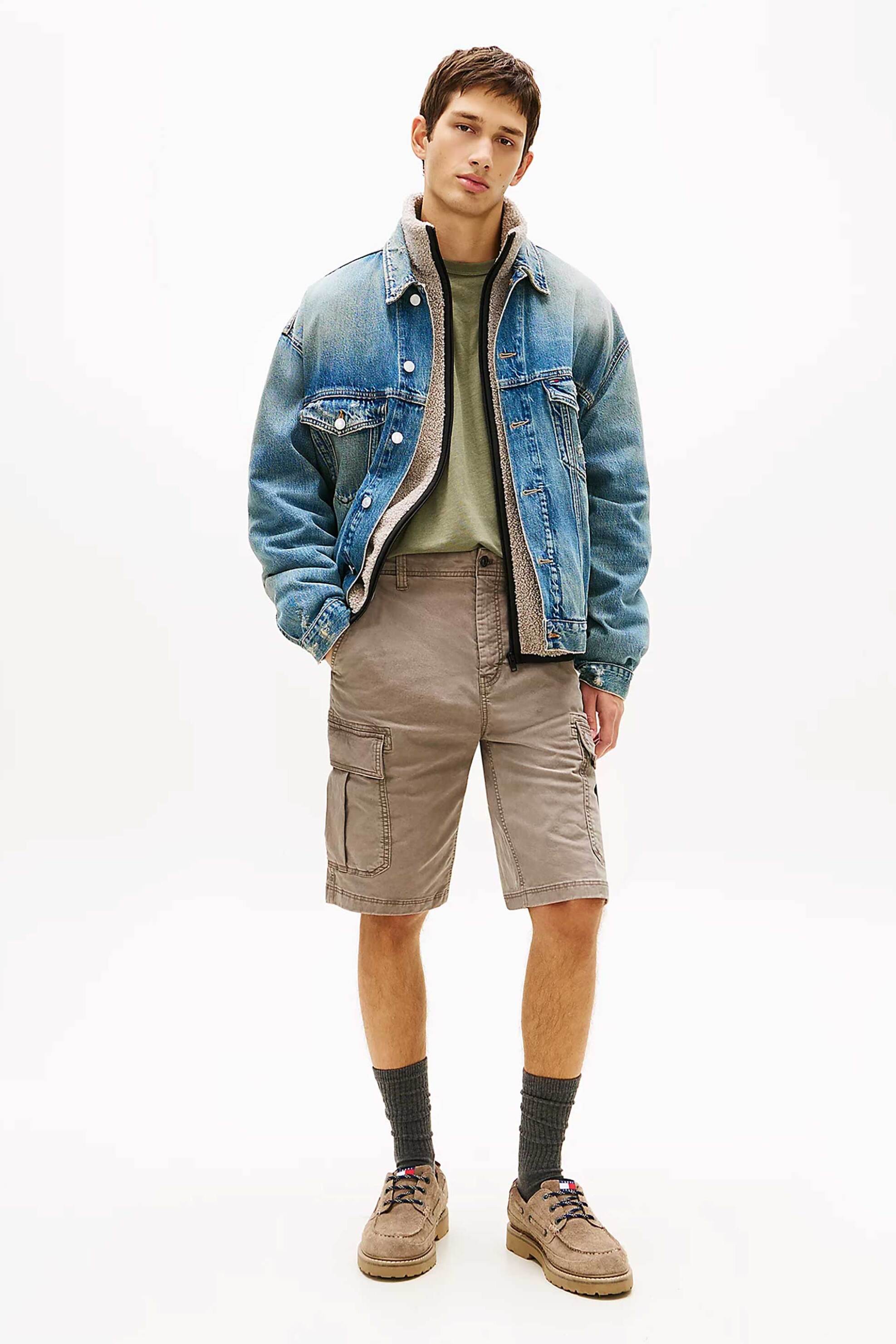 Tommy Jeans ανδρική βερμούδα cargo Regular Fit "Otis" - DM0DM22831 Taupe