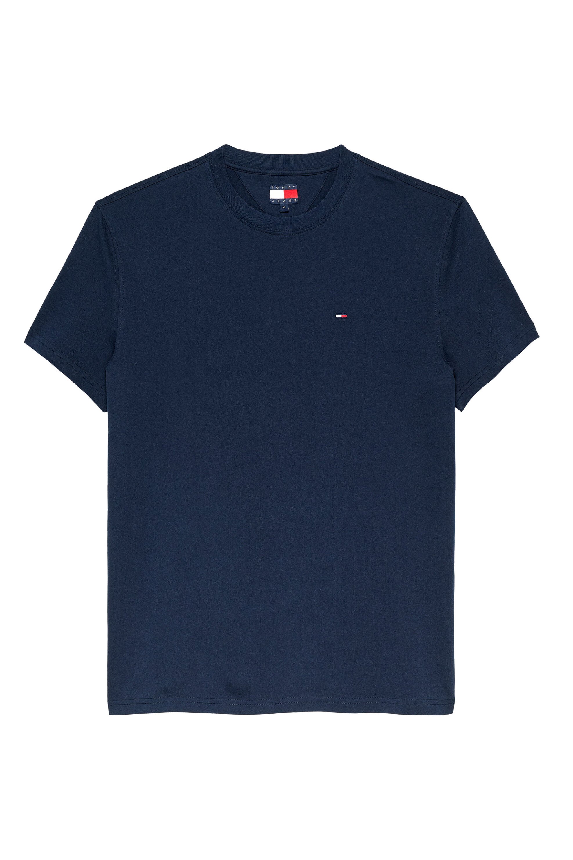 Tommy Jeans ανδρικό T-shirt με κεντημένο λογότυπο Regular Fit - DM0DM22504 Σκούρο Μπλε