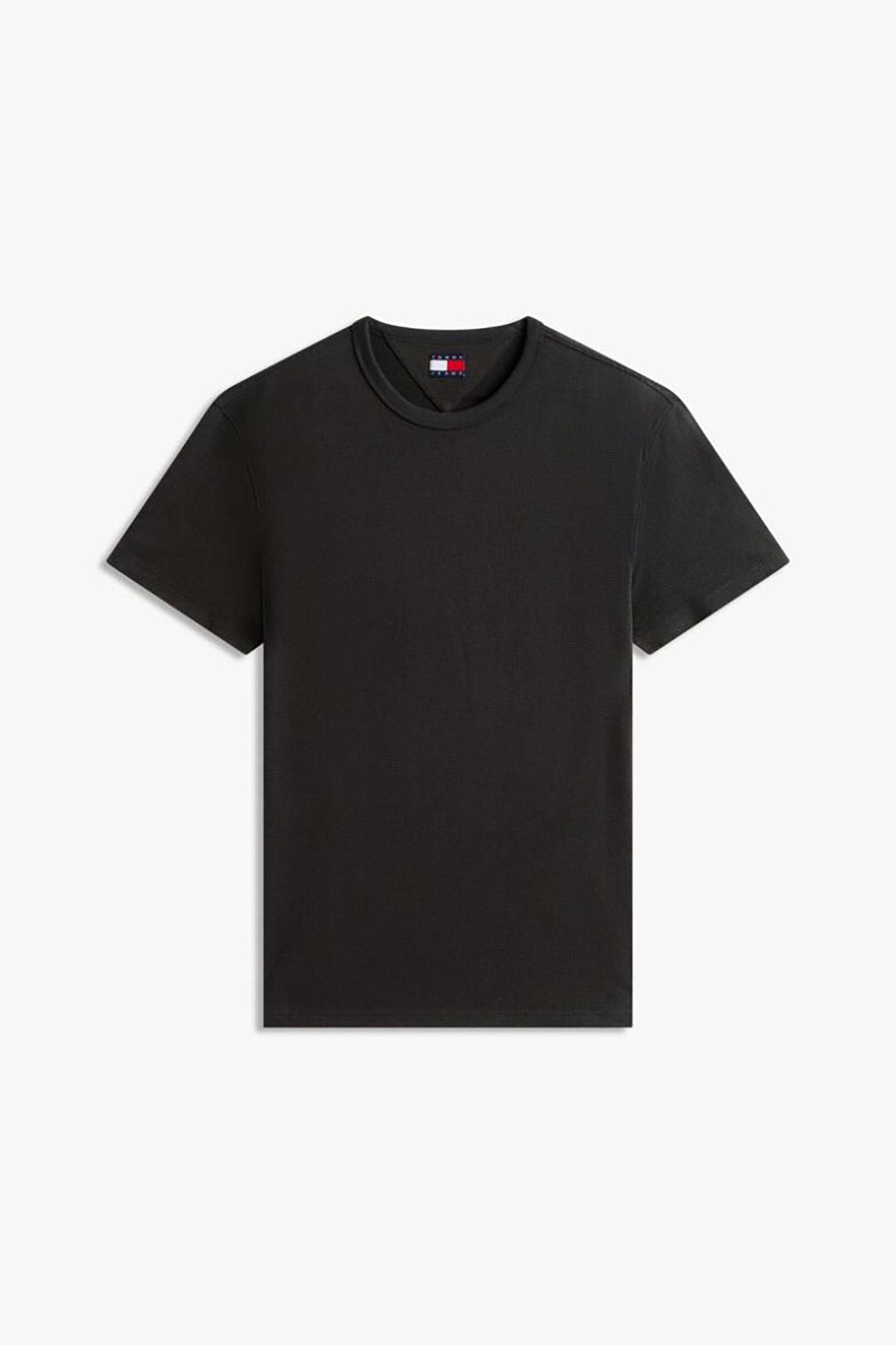 Tommy Jeans Ανδρικό T-Shirt με Waffle Πλέξη Slim Fit - Dm0Dm22529 Μαύρο