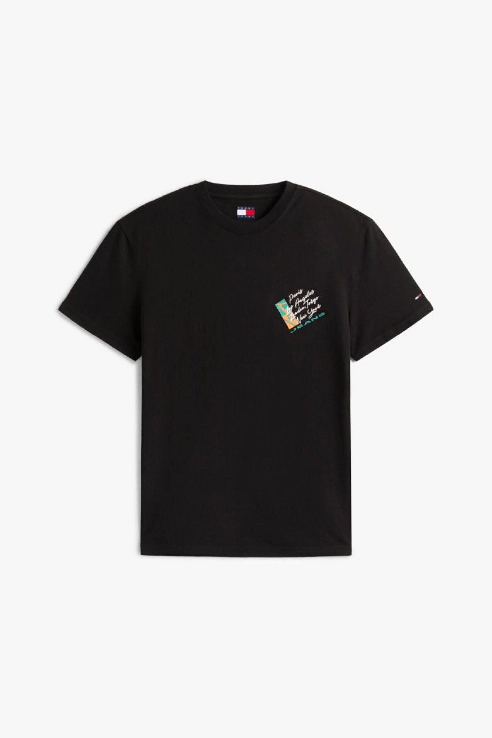 Tommy Jeans Ανδρικό T-Shirt με Print Regular Fit - Dm0Dm22533 Μαύρο