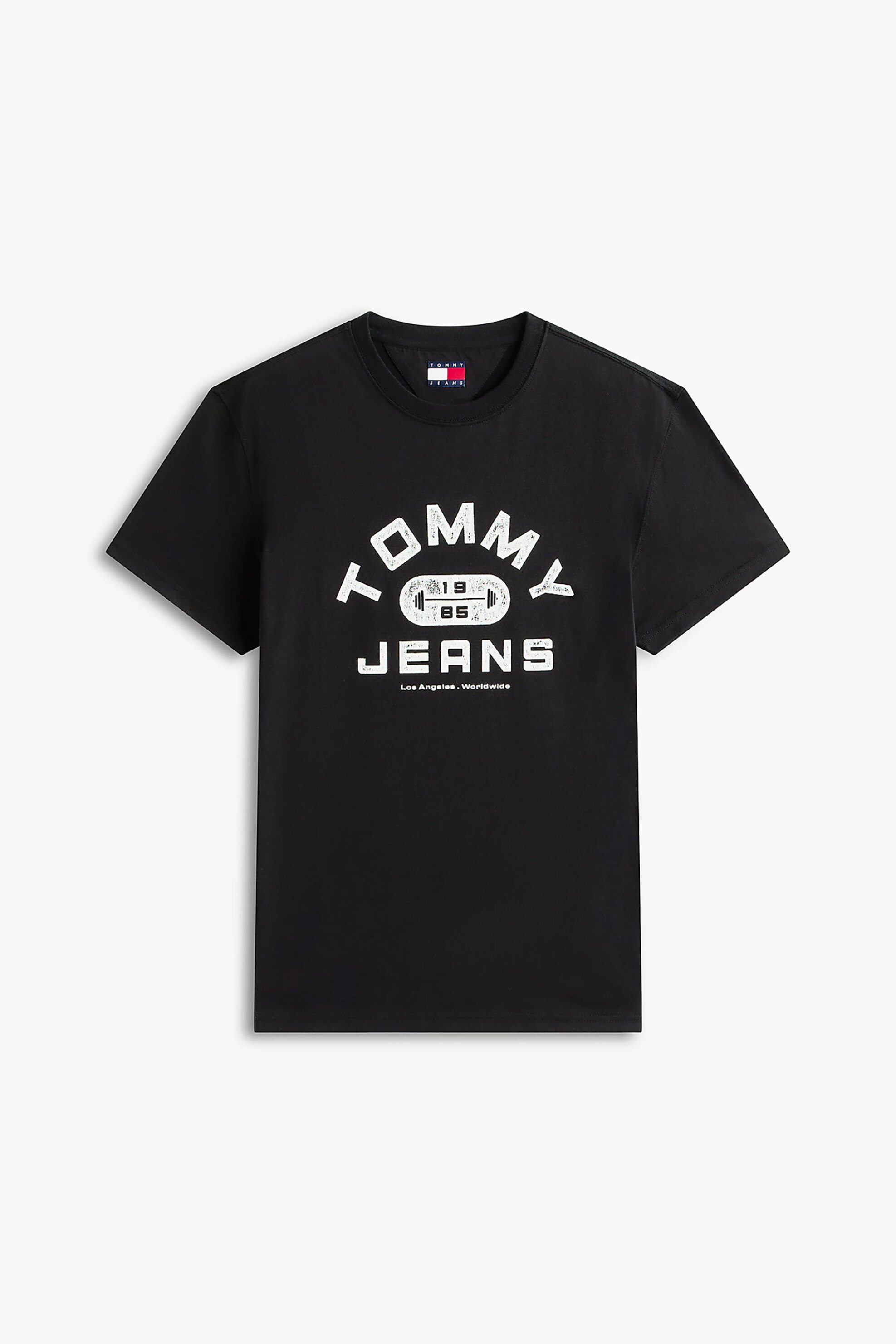 Tommy Jeans Ανδρικό T-Shirt με Logo Print Regular Fit - Dm0Dm22551 Μαύρο