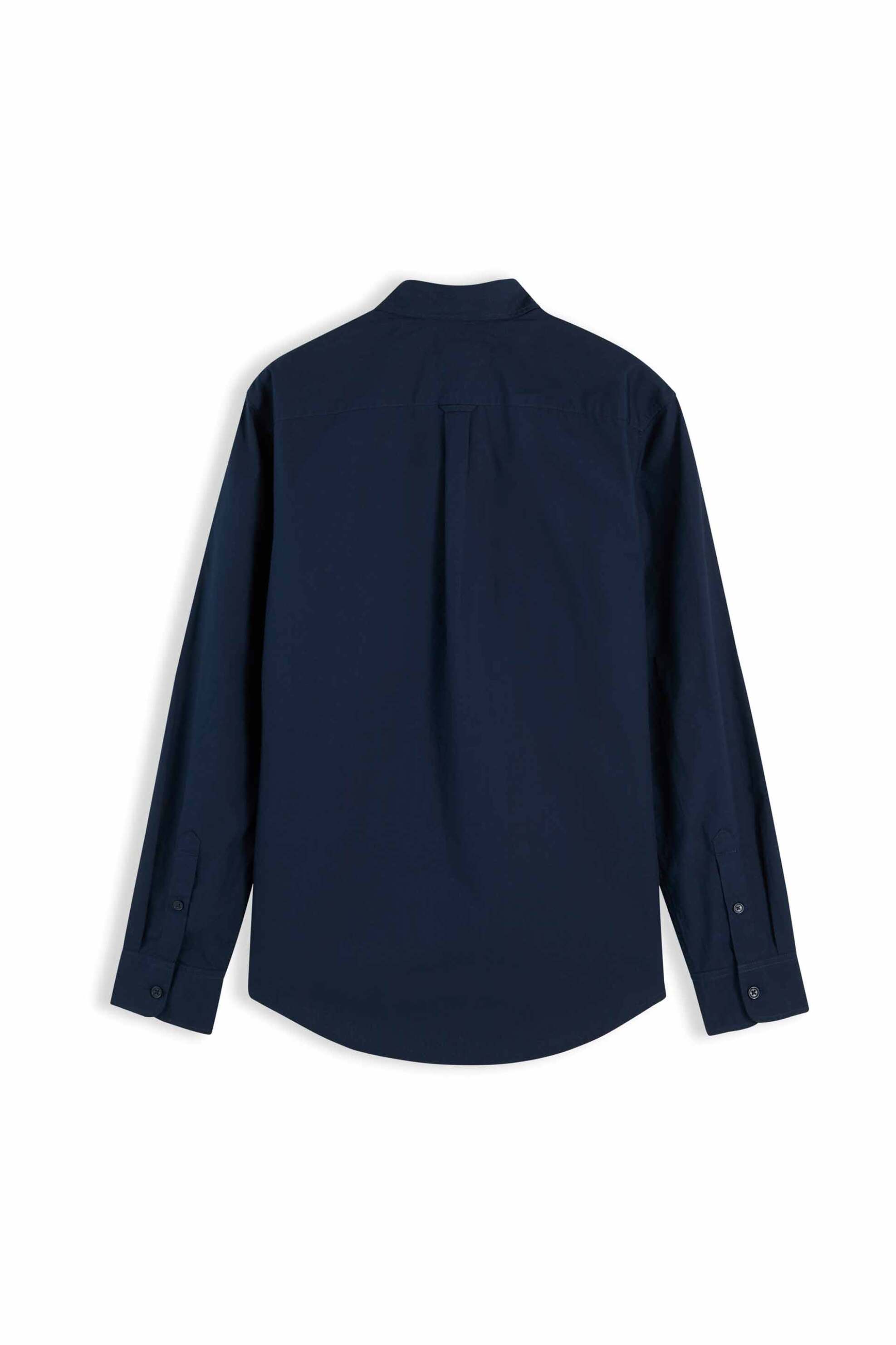 Tommy Jeans Ανδρικό Πουκάμισο Poplin με Κεντημένο Λογότυπο Regular Fit - Dm0Dm22026 Σκούρο Μπλε