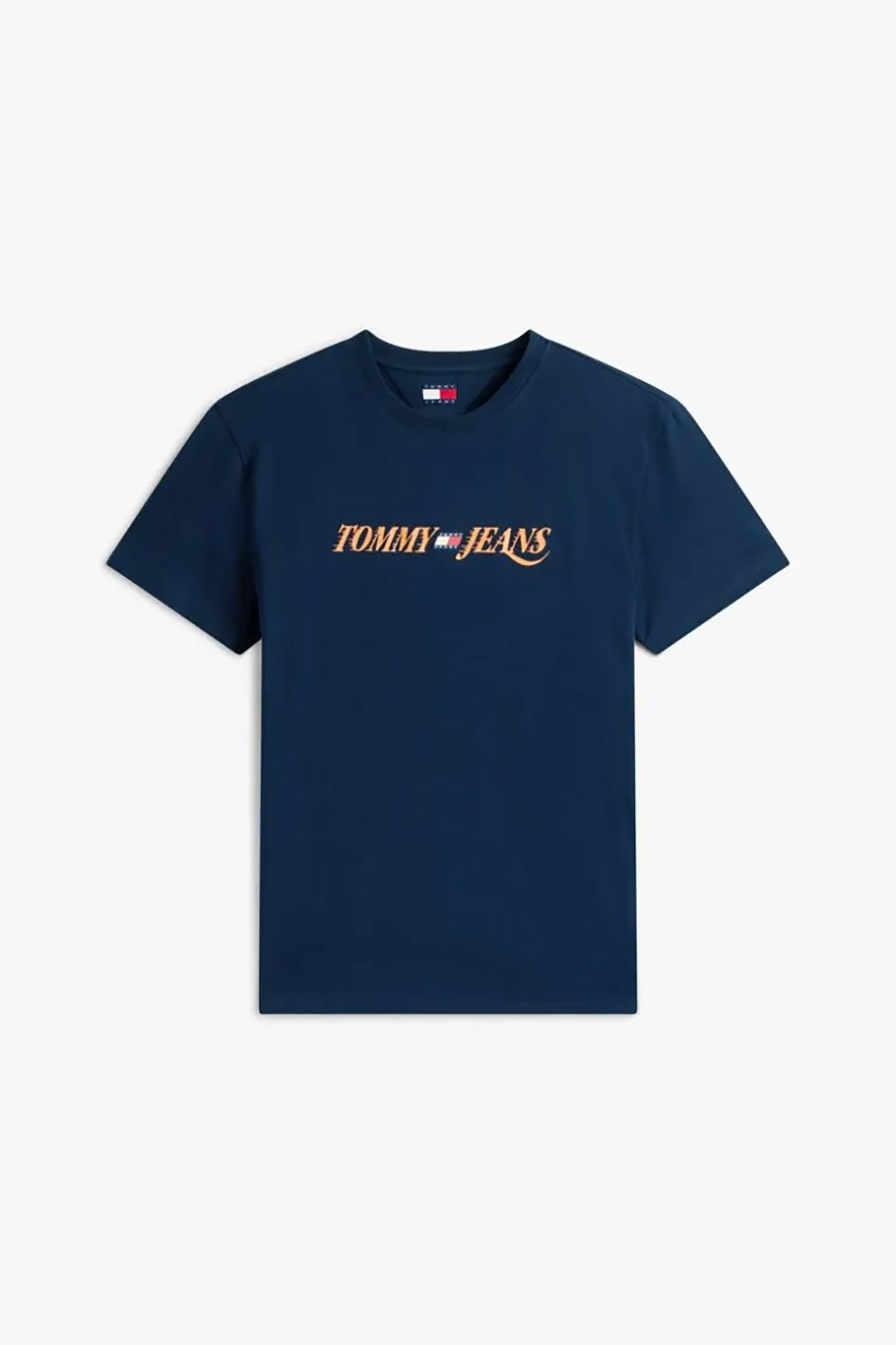 Tommy Jeans Ανδρικό T-Shirt με Λογότυπο Regular Fit - Dm0Dm22548 Μπλε Σκούρο