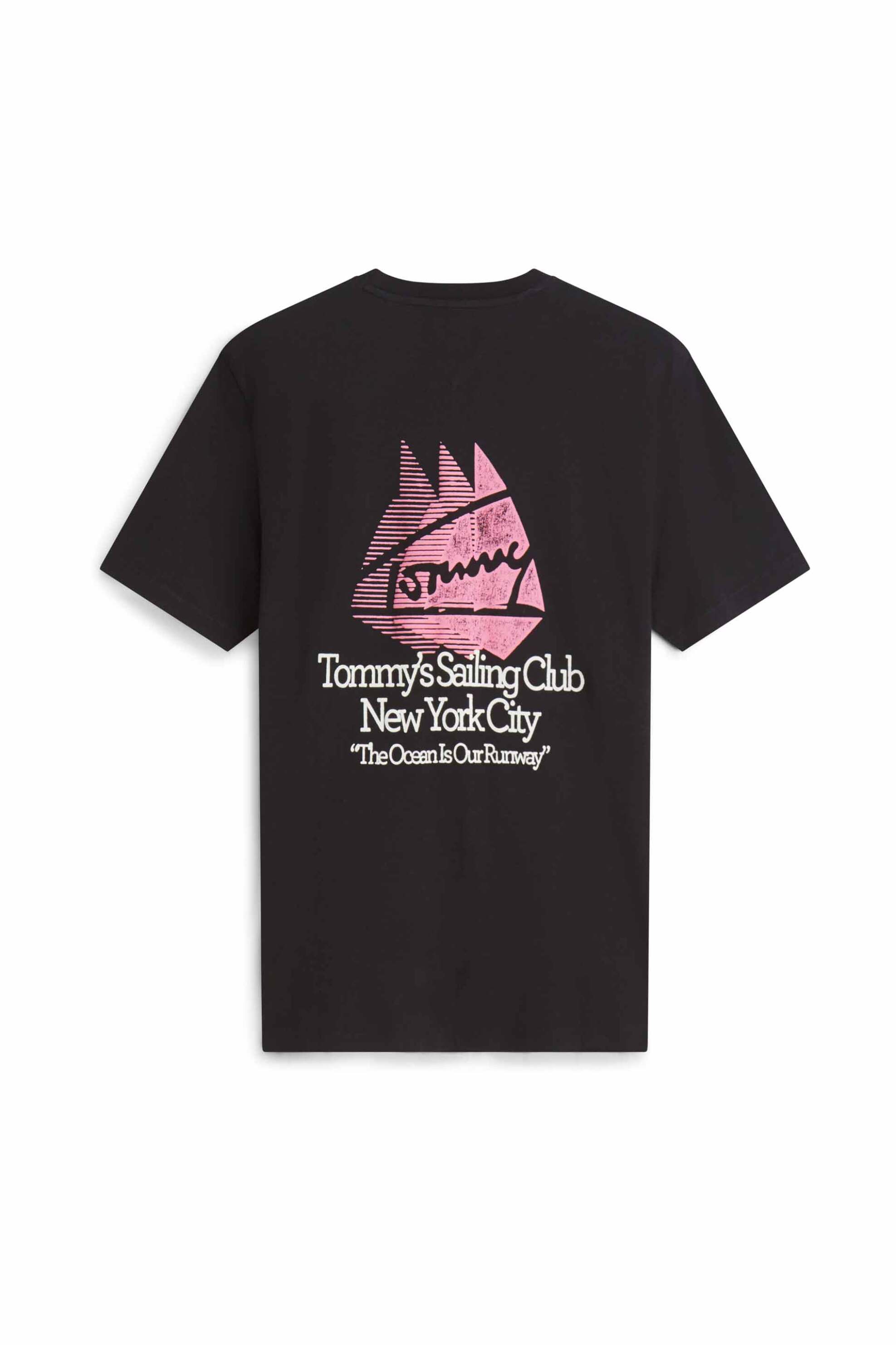 Tommy Jeans Ανδρικό T-Shirt με Sailboat Print Relaxed Fit - Dm0Dm23184 Μαύρο