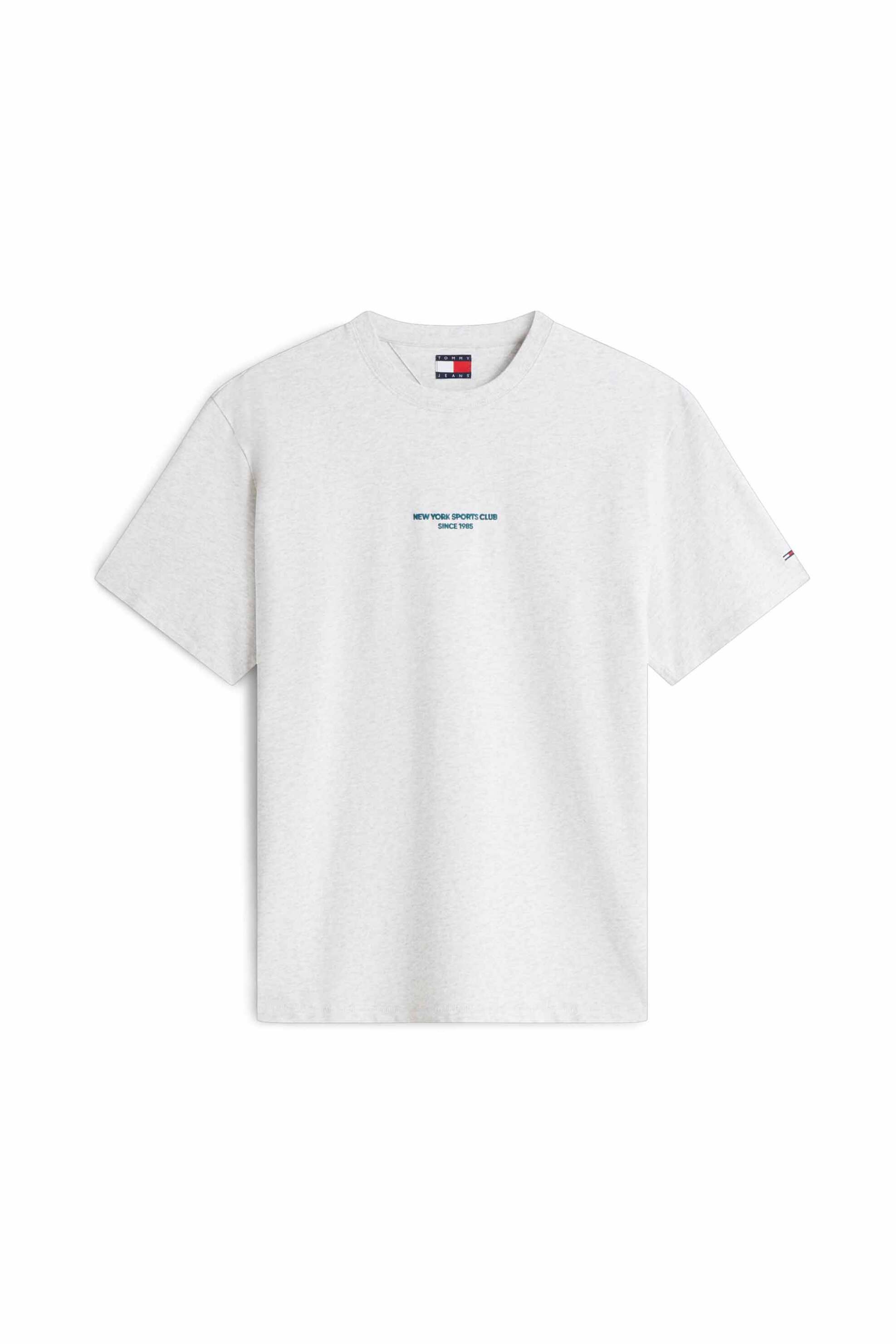 Tommy Jeans ανδρικό T-shirt με sailboat print Relaxed Fit - DM0DM23184 Γκρι