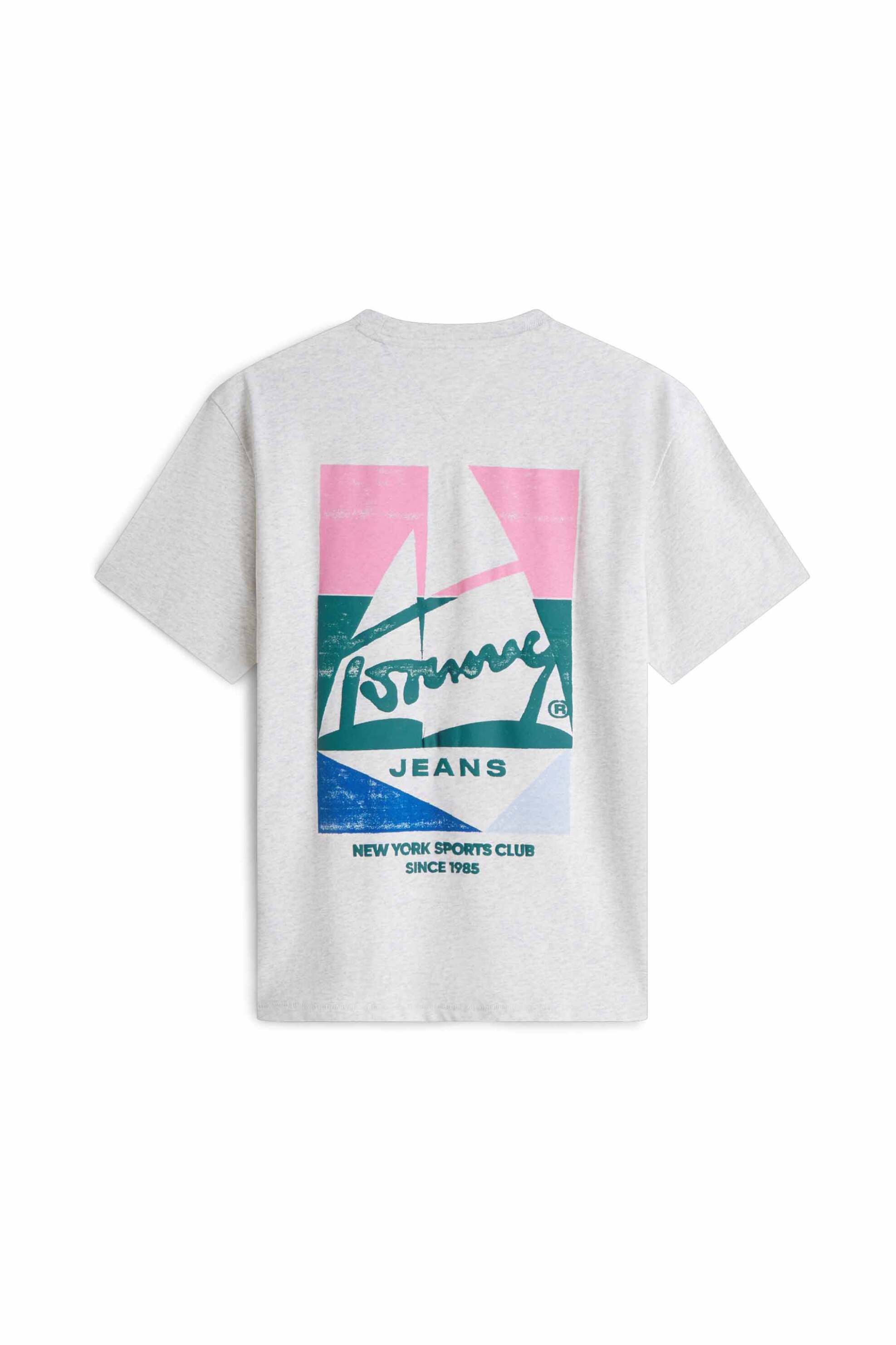 Tommy Jeans Ανδρικό T-Shirt με Sailboat Print Relaxed Fit - Dm0Dm23184 Γκρι