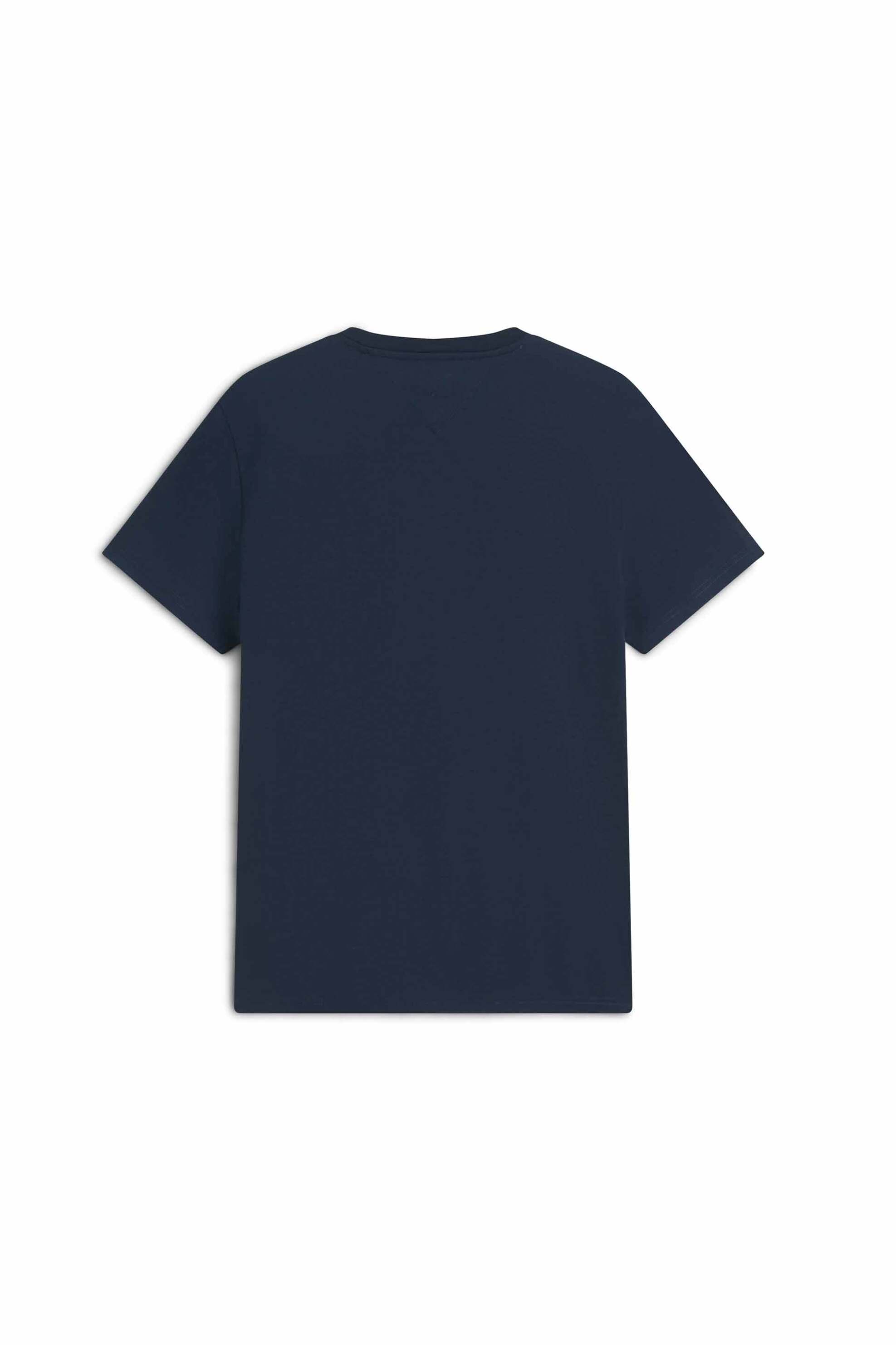 Tommy Jeans Ανδρικό T-Shirt με Logo Print Slim Fit - Dm0Dm23376 Μπλε Σκούρο