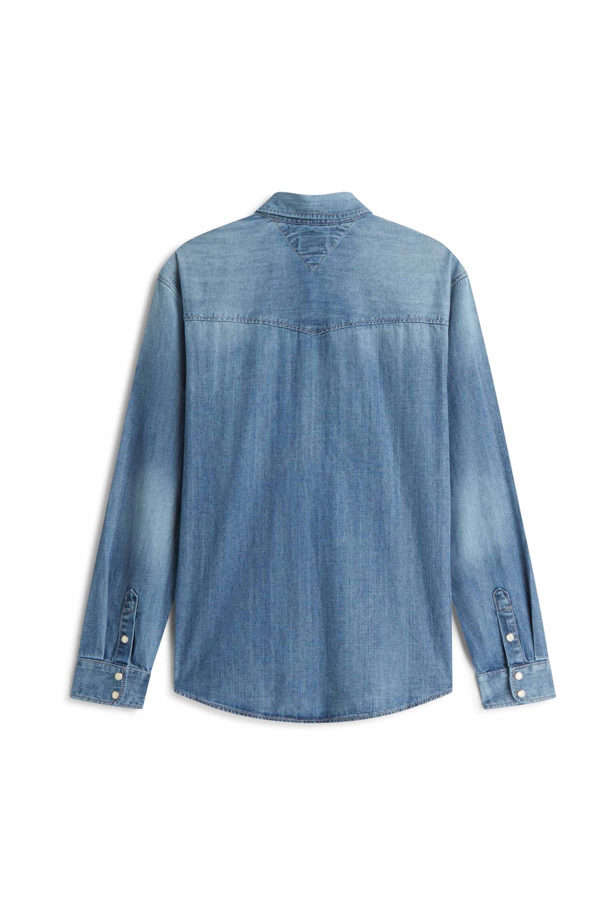 Tommy Jeans Ανδρικό Denim Πουκάμισο Regular Fit - Dm0Dm23661 Blue