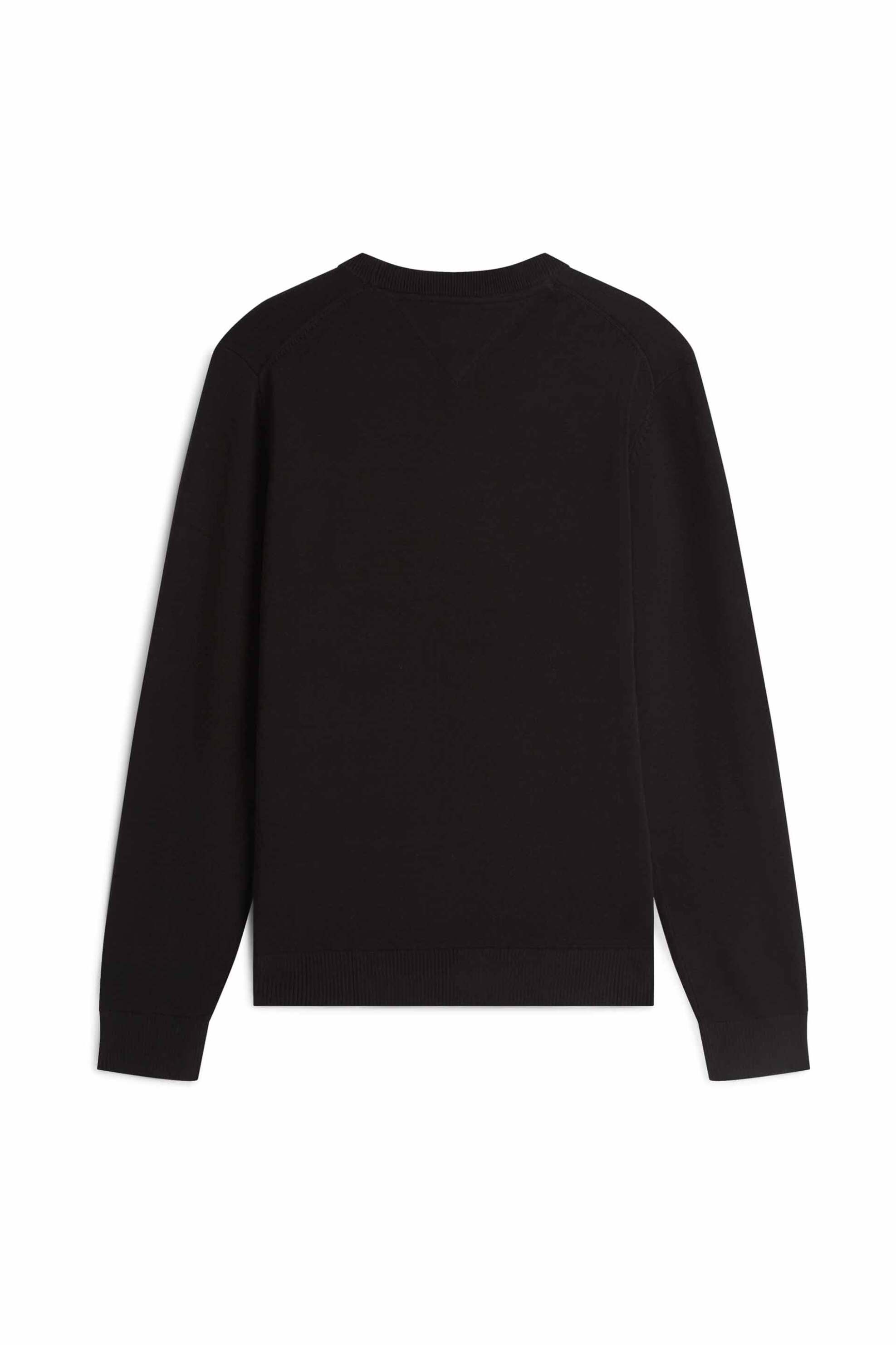 Tommy Jeans Ανδρικό Πουλόβερ με Κεντημένο Λογότυπο Slim Fit - Dm0Dm22853 Μαύρο