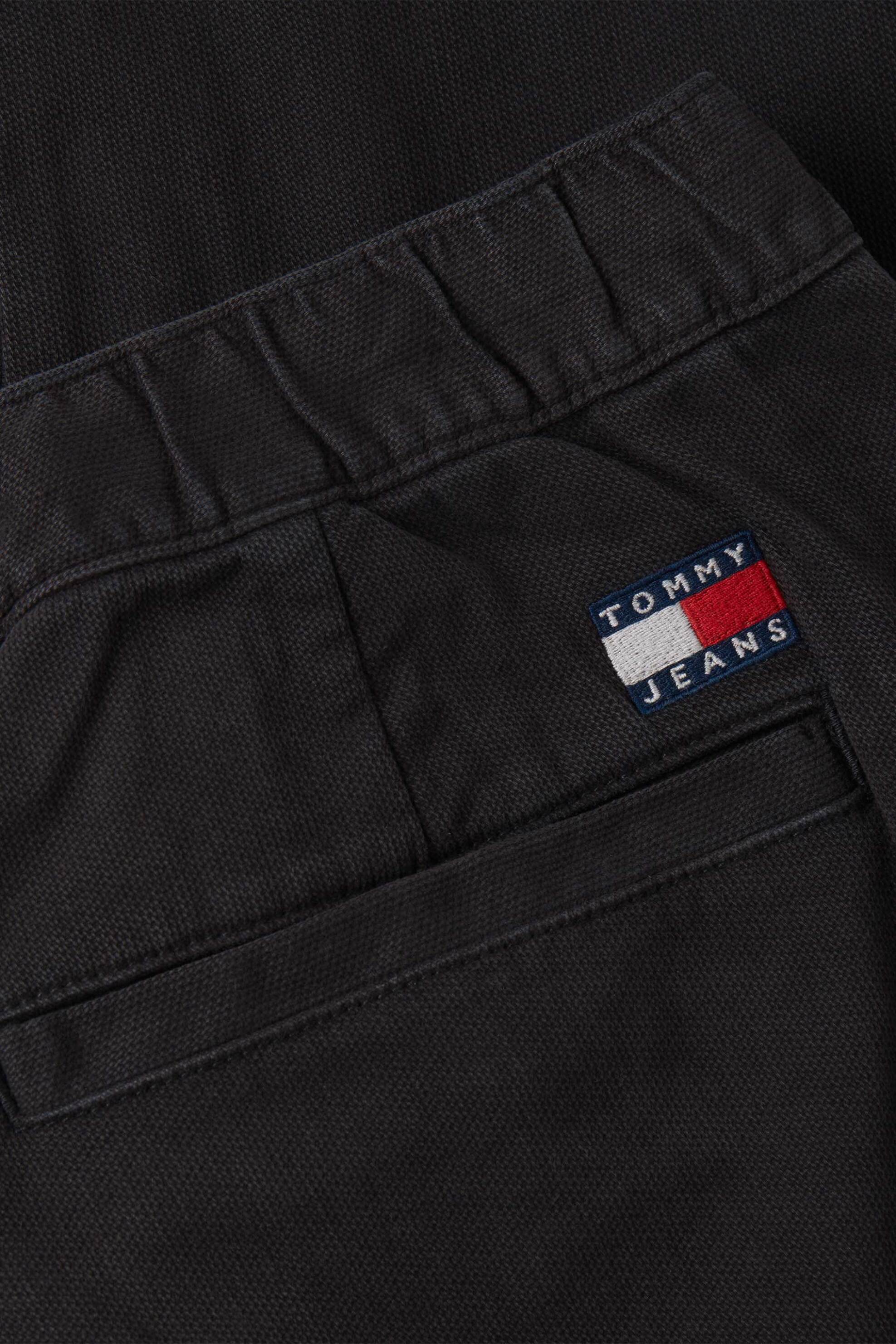 Tommy Jeans Ανδρικό Casual Παντελόνι με Ελαστική Μέση Και Λογότυπο Regular Fit - Dm0Dm23122 Μαύρο