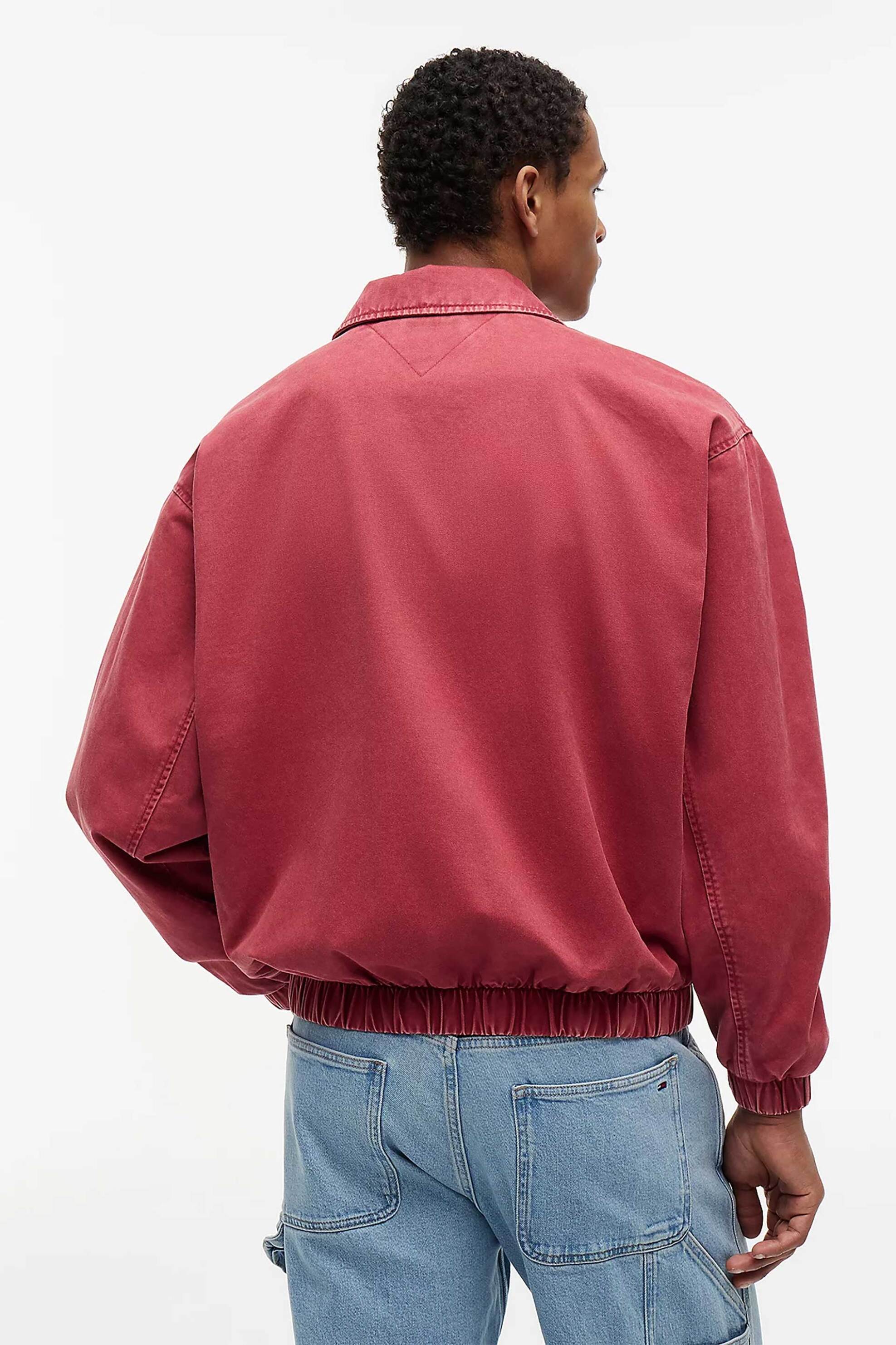 Tommy Jeans Ανδρικό Jacket με Λογότυπο Relaxed Fit - Dm0Dm23217 Κόκκινο Indian