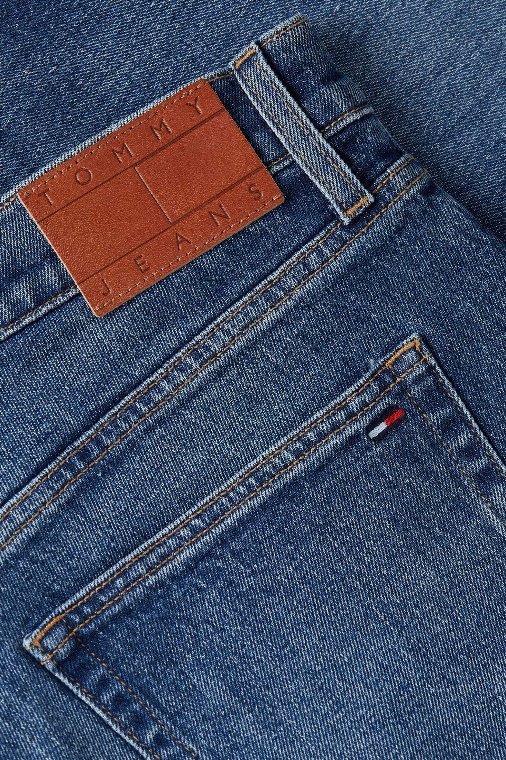 Tommy Jeans Ανδρικό Τζιν Παντελόνι Πεντάτσεπο Slim Straight Fit - Dm0Dm23655 Denim Blue Σκούρο