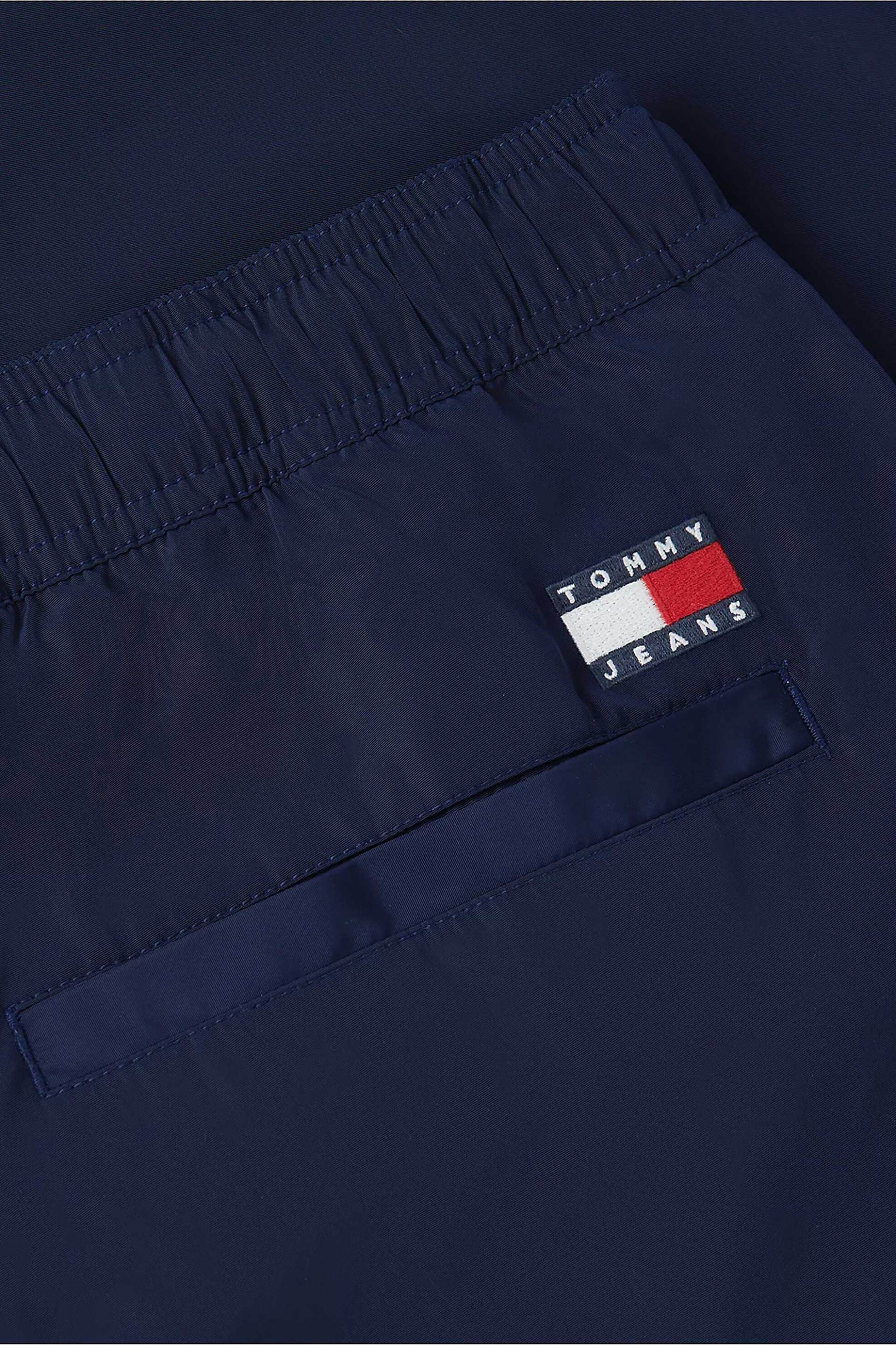Tommy Jeans Ανδρικό Παντελόνι Φόρμας με Logo Tape Loose Straight Fit - Dm0Dm23123 Μπλε Σκούρο