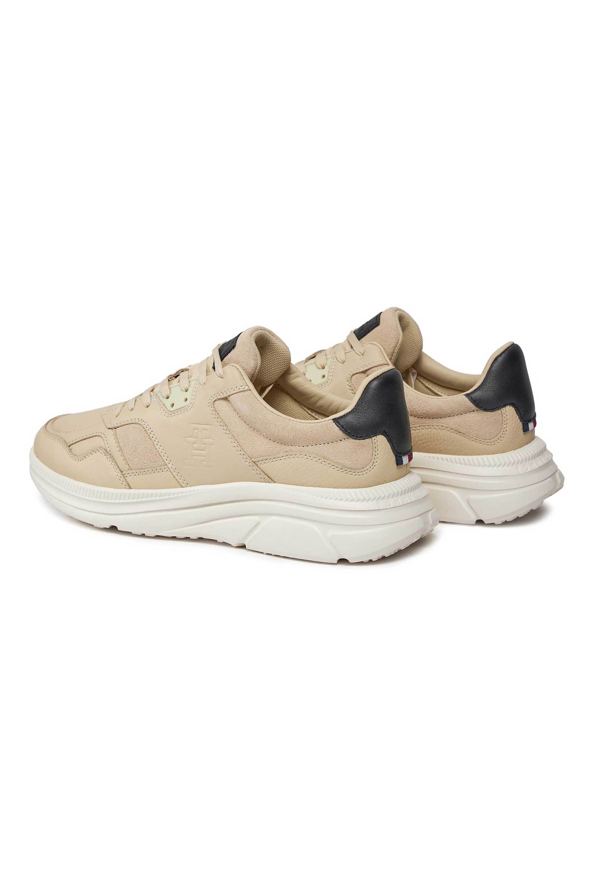 Tommy Hilfiger Ανδρικά Δερμάτινα Sneakers Modern Runner Premium - Fm0Fm04879 Μπεζ
