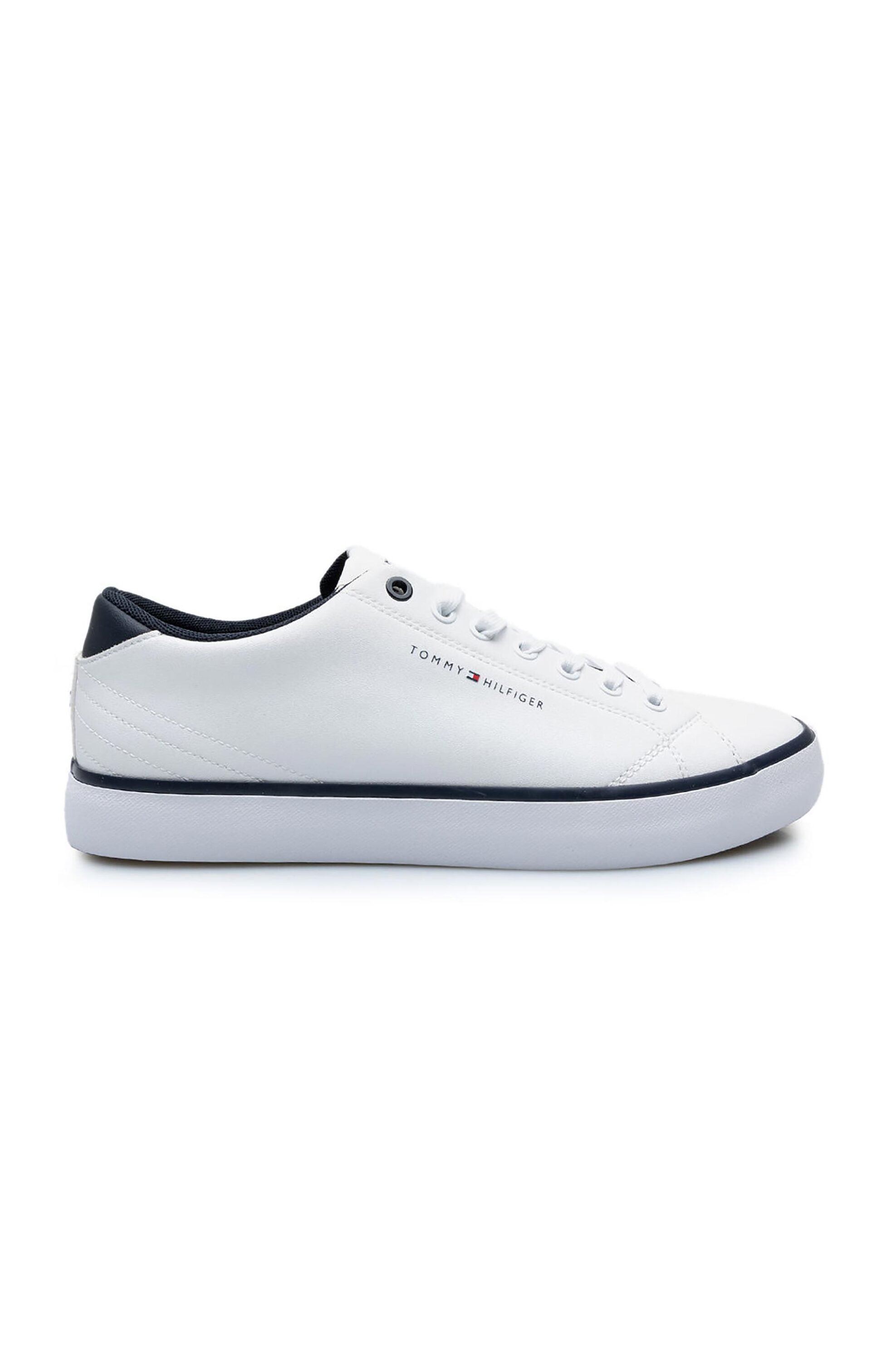 Tommy Hilfiger ανδρικά δερμάτινα sneakers με λογότυπο "Core Low" - FM0FM05041 Λευκό
