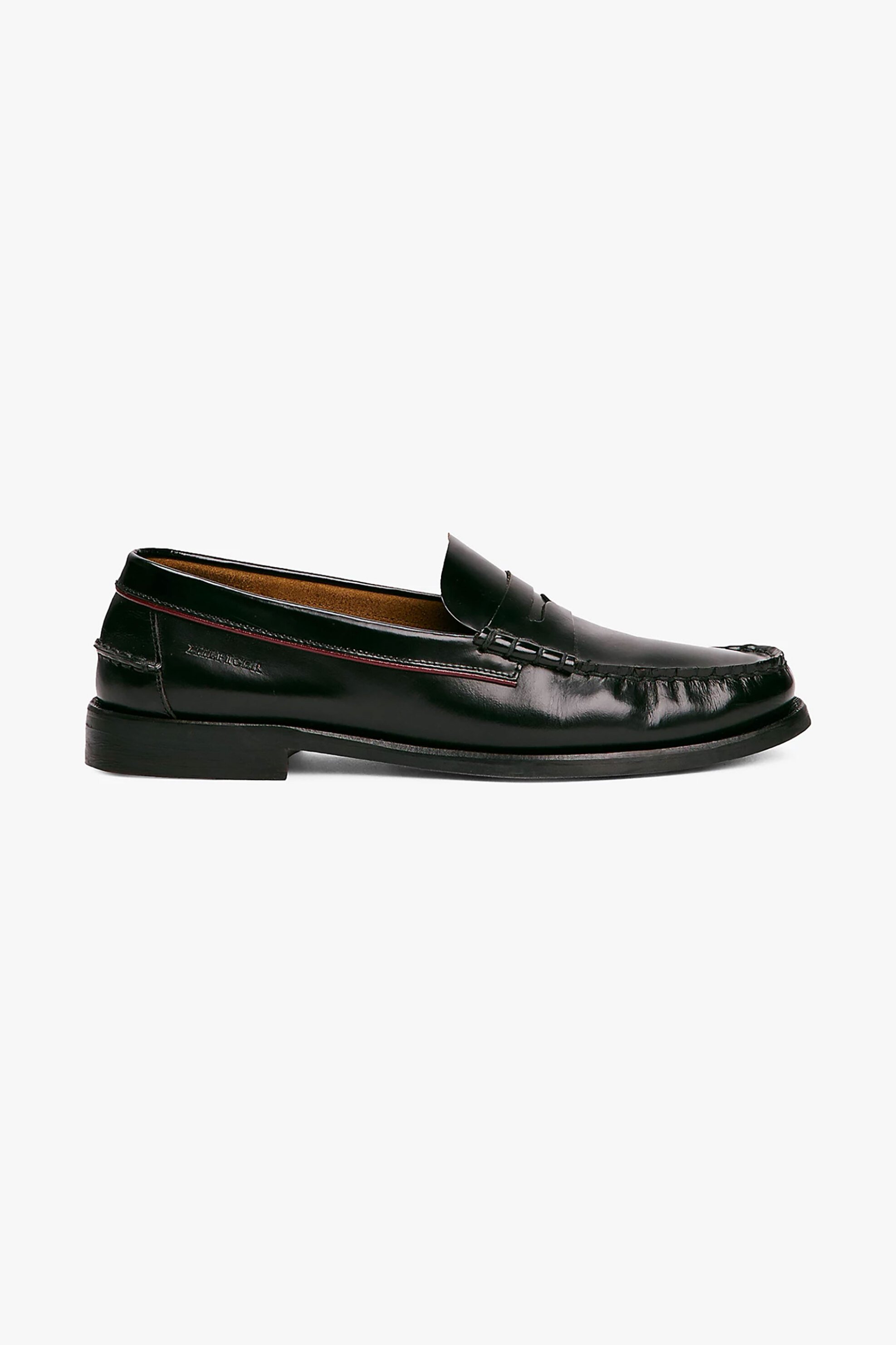 TOMMY HILFIGER Tommy Hilfiger ανδρικά δερμάτινα loafers slip-on - FM0FM05362 Μαύρο