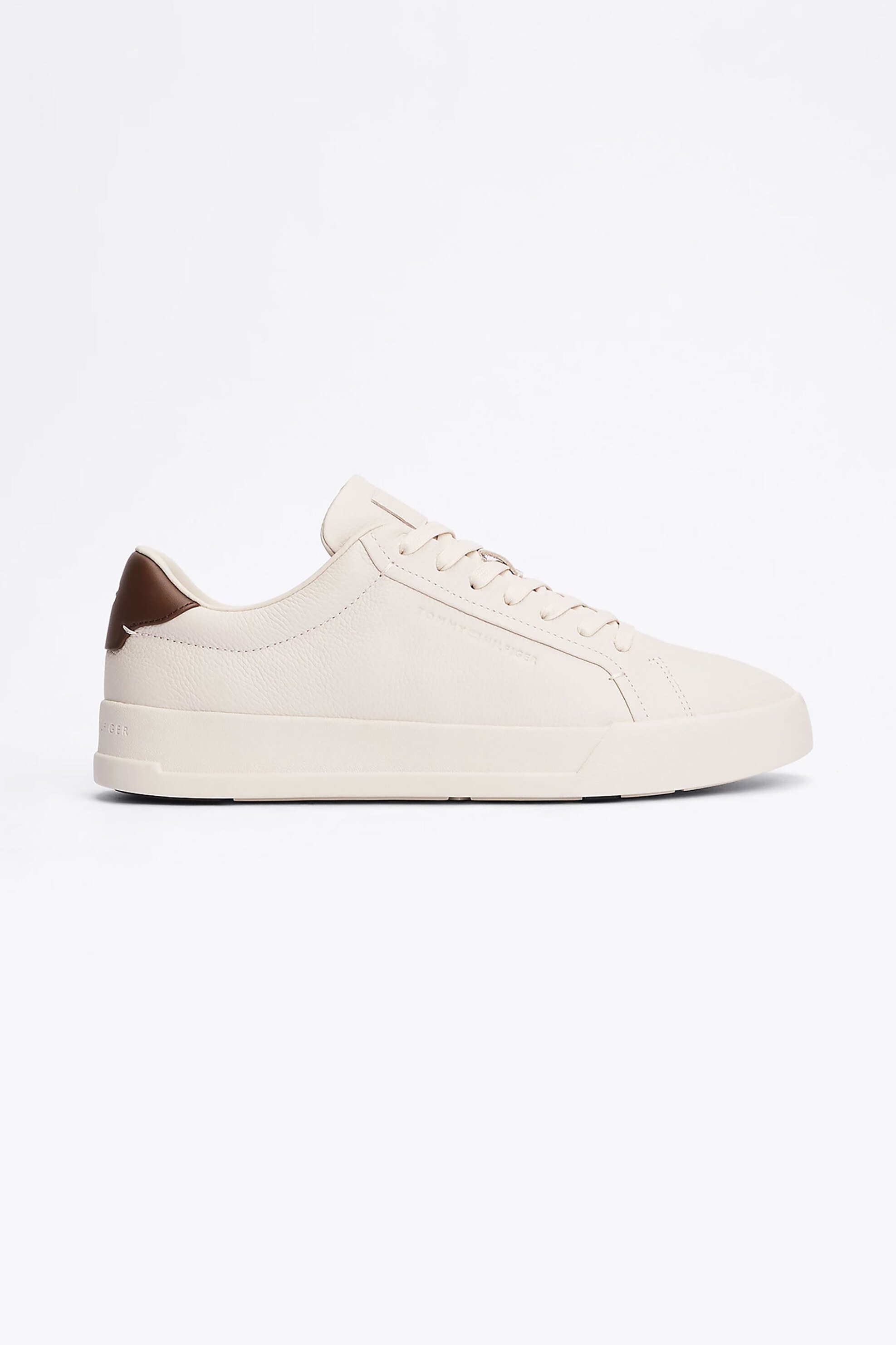 Tommy Hilfiger ανδρικά δερμάτινα sneakers με λογότυπο - FM0FM05324 Λευκό