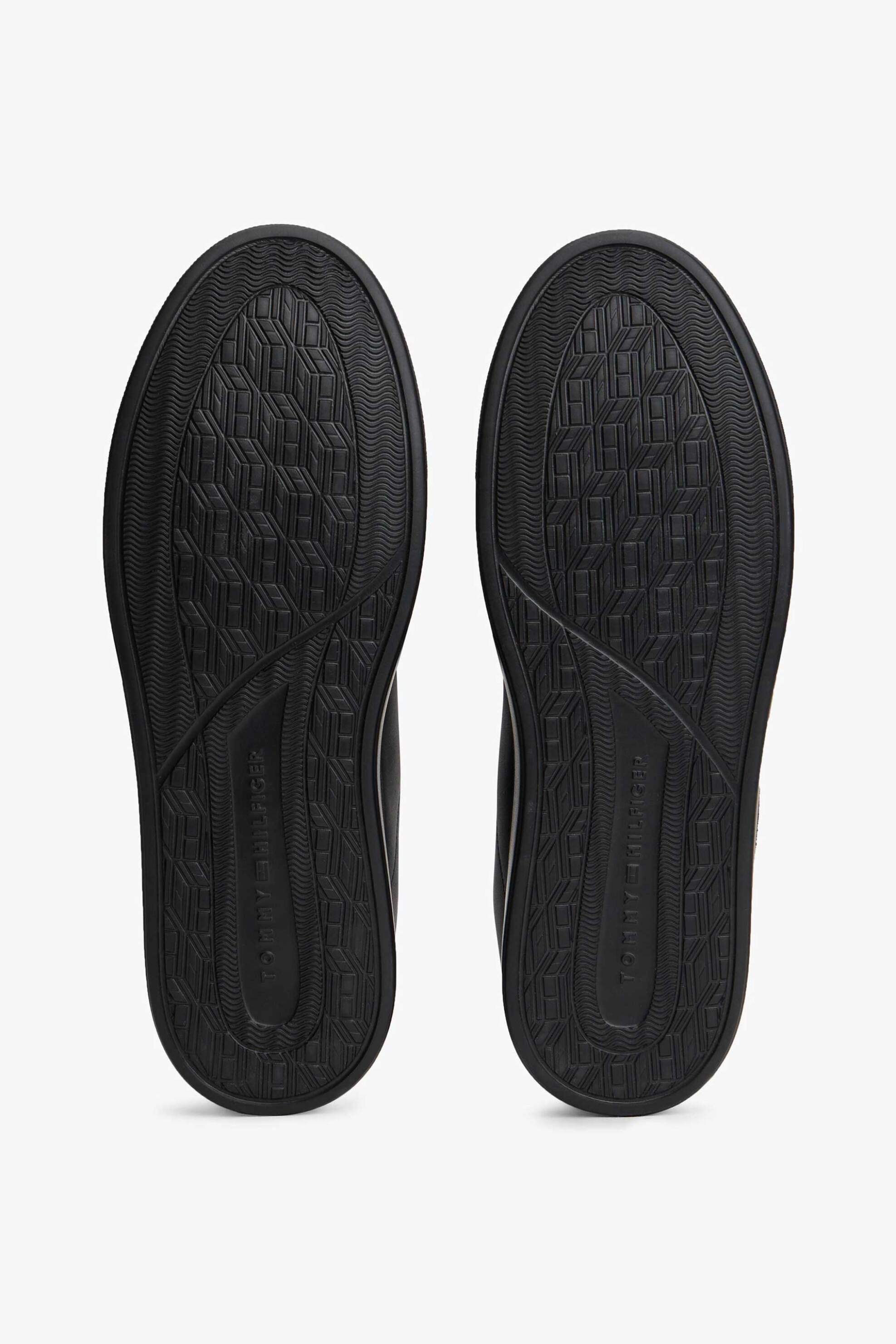 Tommy Jeans Ανδρικά Δερμάτινα Sneakers με Λογότυπο - Fm0Fm05678 Μαύρο