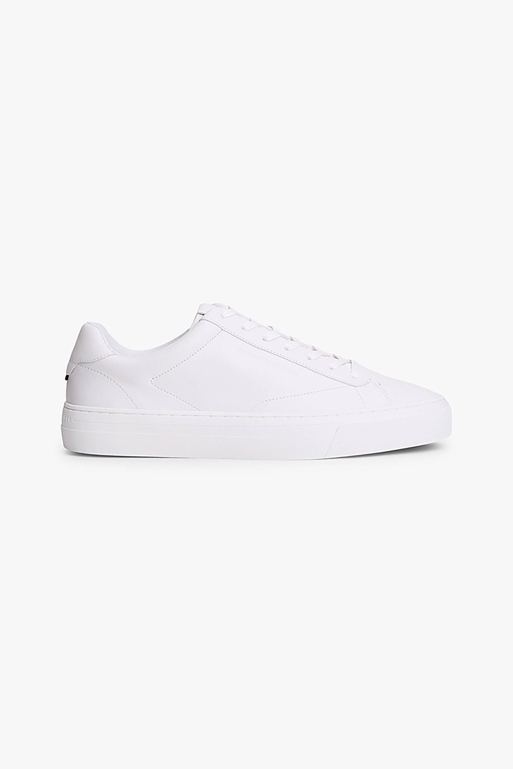 Tommy Hilfiger ανδρικά δερμάτινα sneakers με λογότυπο "Premium" - FM0FM05572 Λευκό