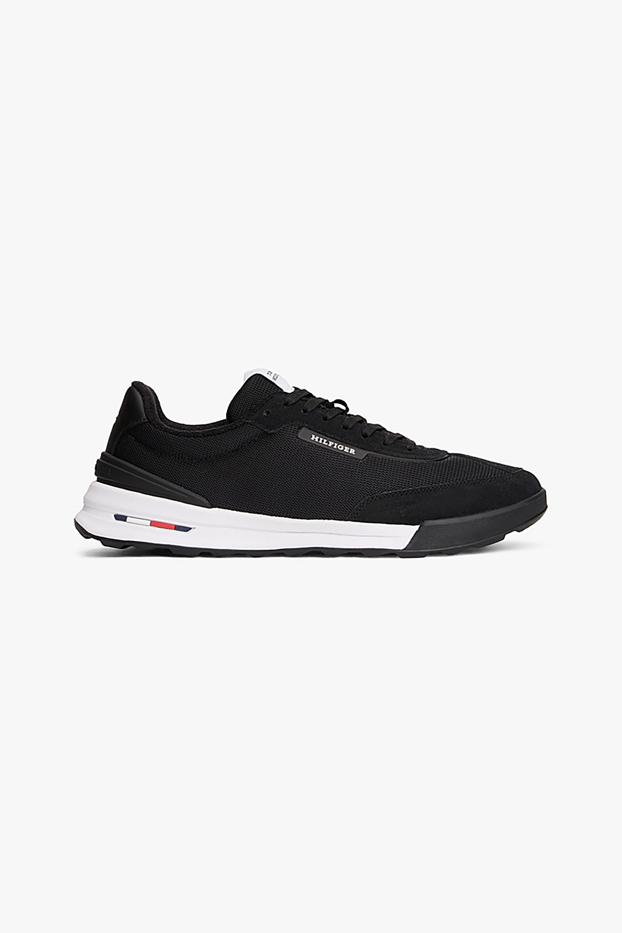 Tommy Jeans ανδρικά δερμάτινα sneakers με λογότυπο "Retro" - FM0FM05722 Μαύρο