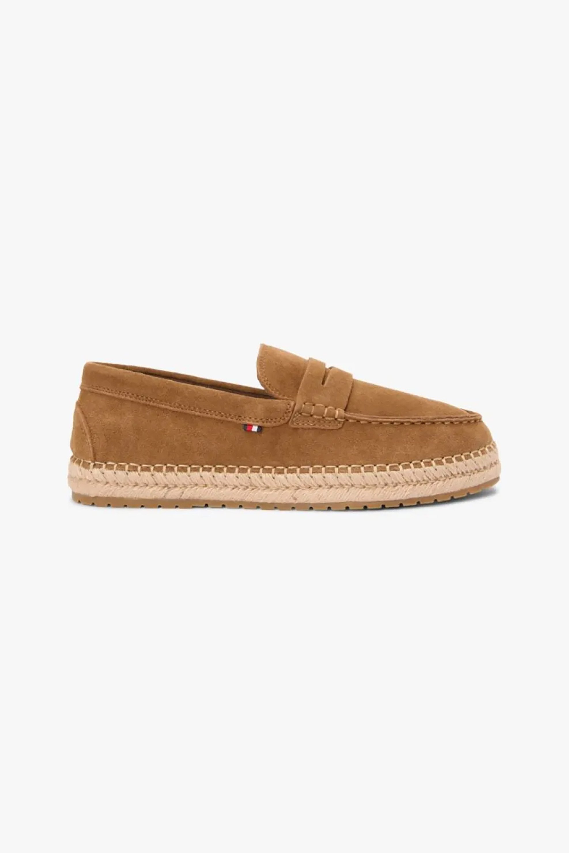 Tommy Hilfiger ανδρικά suede μοκασίνια μονόχρωμα - FM0FM05794 Καμηλό