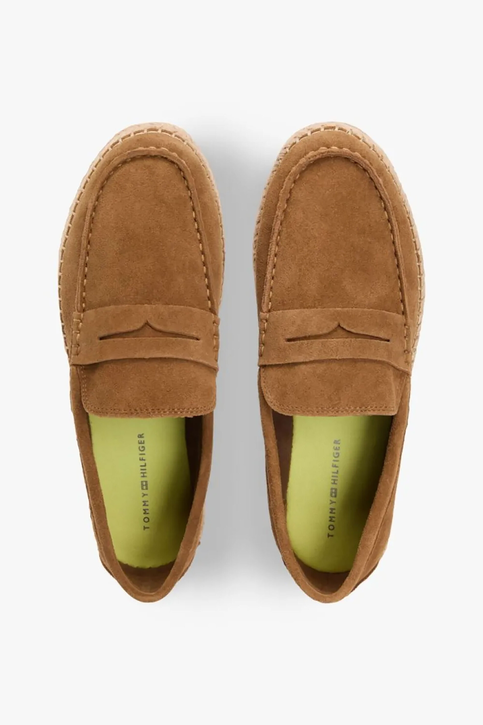 Tommy Hilfiger Ανδρικά Suede Μοκασίνια Μονόχρωμα - Fm0Fm05794 Καμηλό