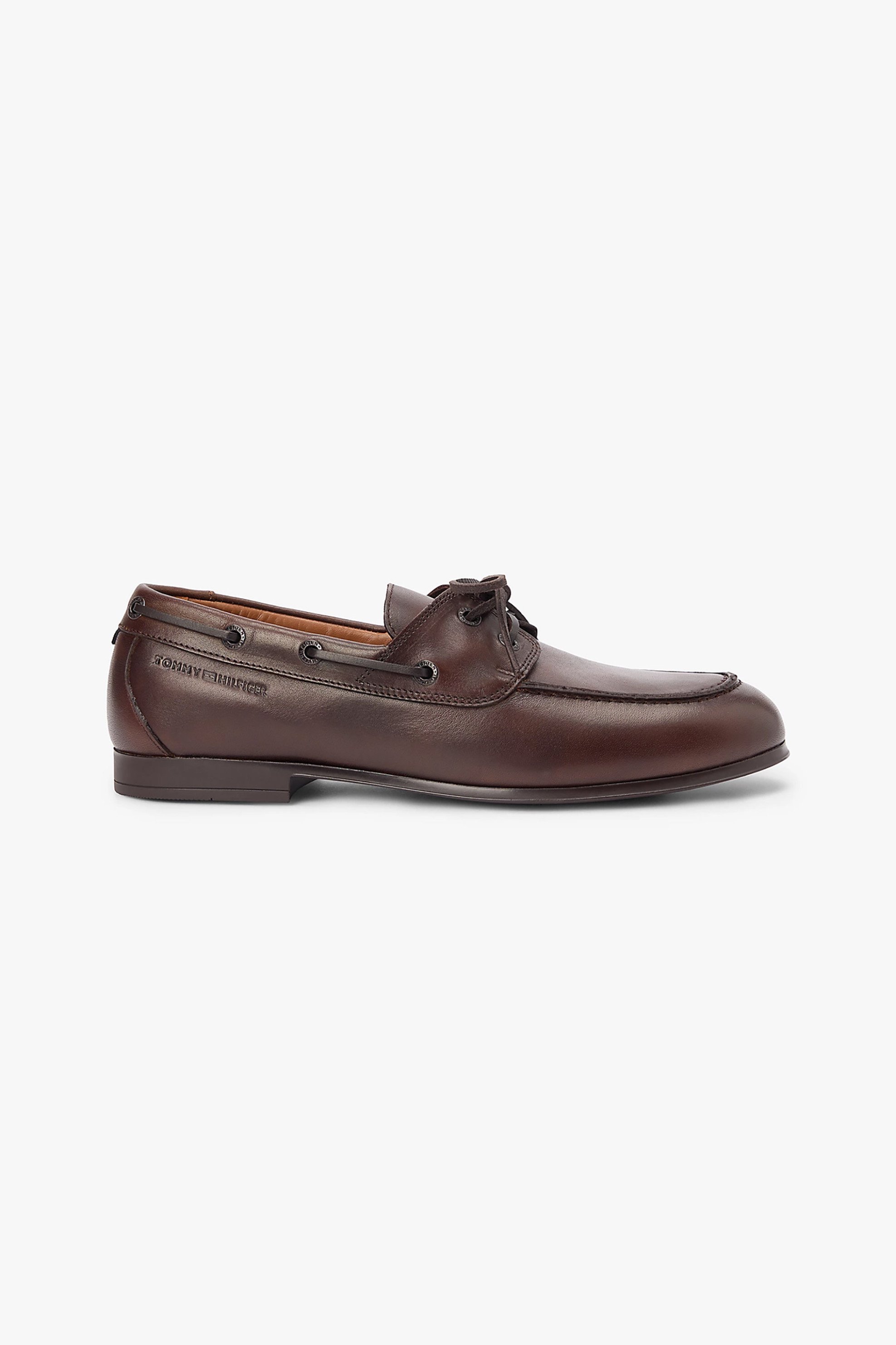 Tommy Hilfiger ανδρικά δερμάτινα boat shoes - FM0FM05748 Καφέ