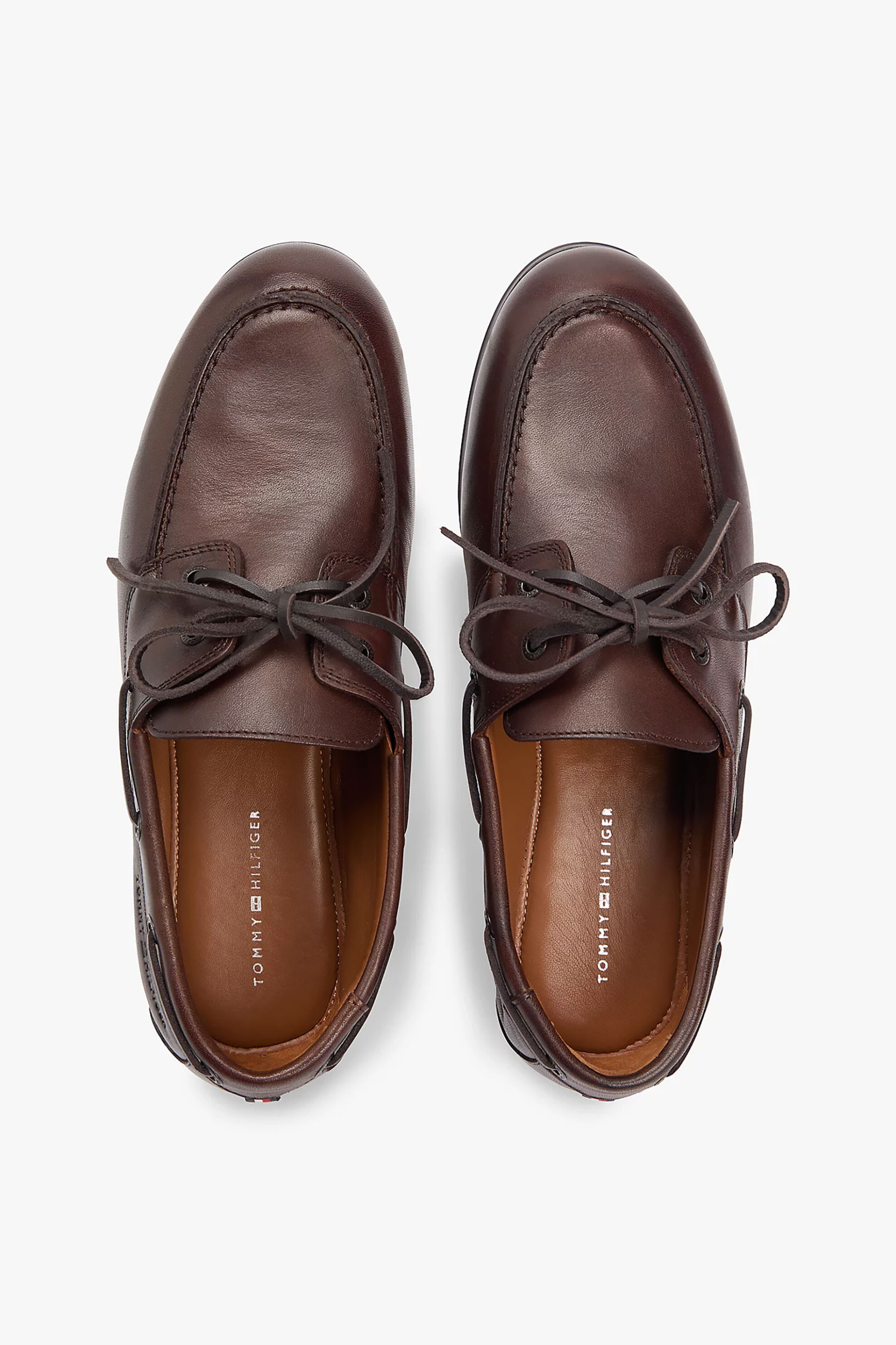 Tommy Hilfiger Ανδρικά Δερμάτινα Boat Shoes - Fm0Fm05748 Καφέ