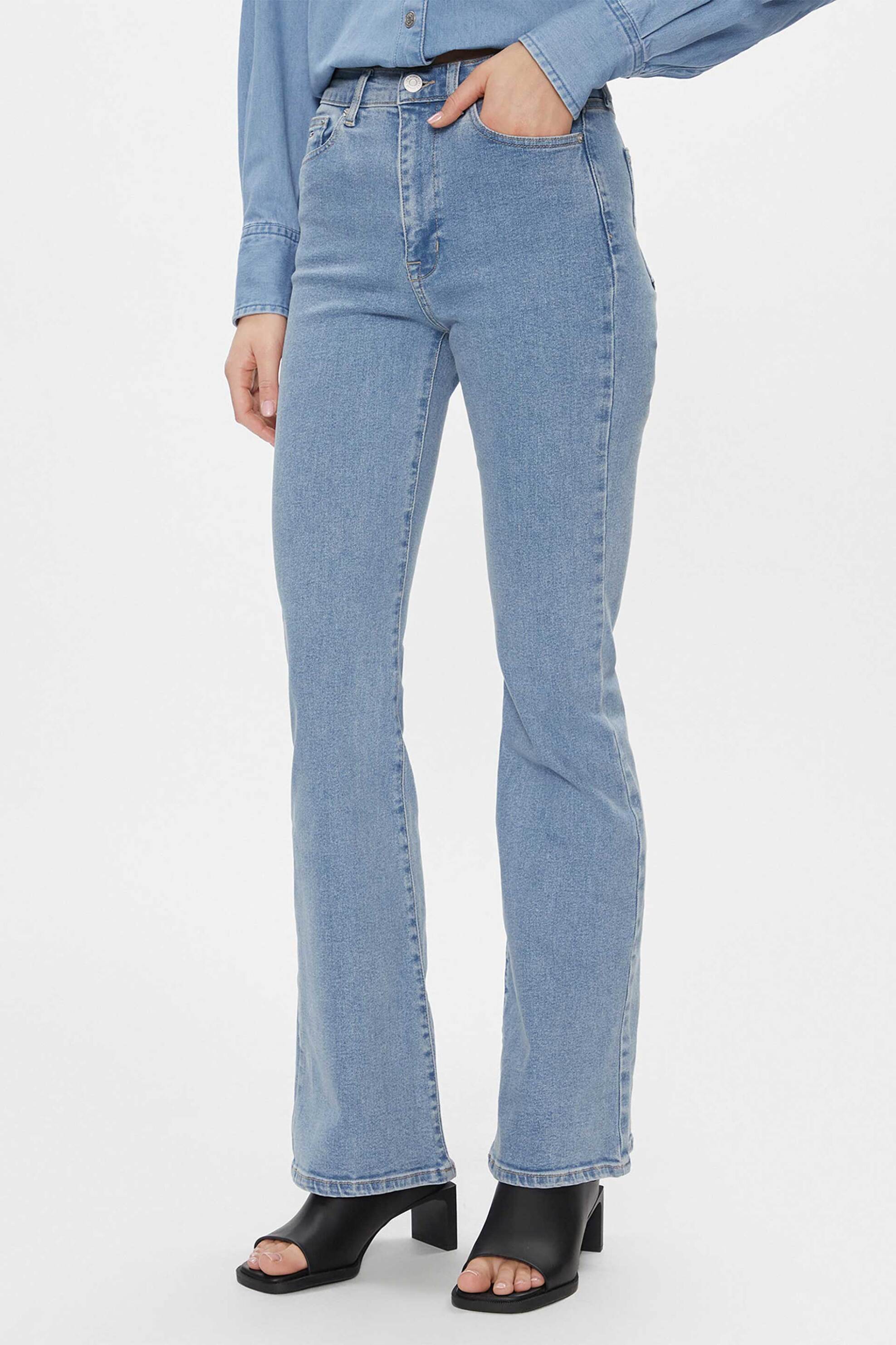 TOMMY JEANS Tommy Jeans γυναικείο ψηλόμεσο τζην παντελόνι πεντάτσεπο Regular Flared Fit 