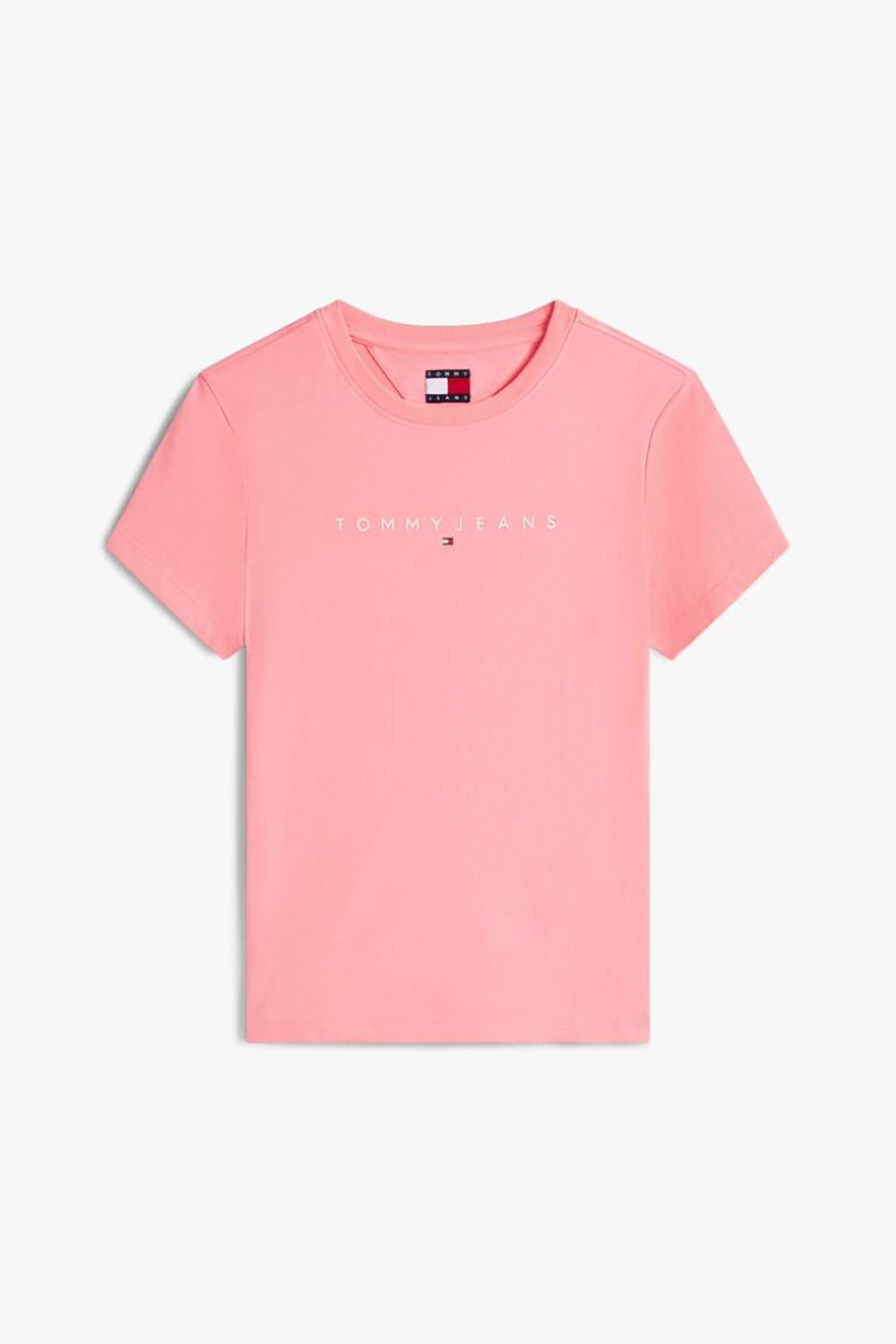 TOMMY JEANS Tommy Jeans γυναικείο T-shirt με λογότυπο Slim Fit - DW0DW18398 Κοραλί - 4