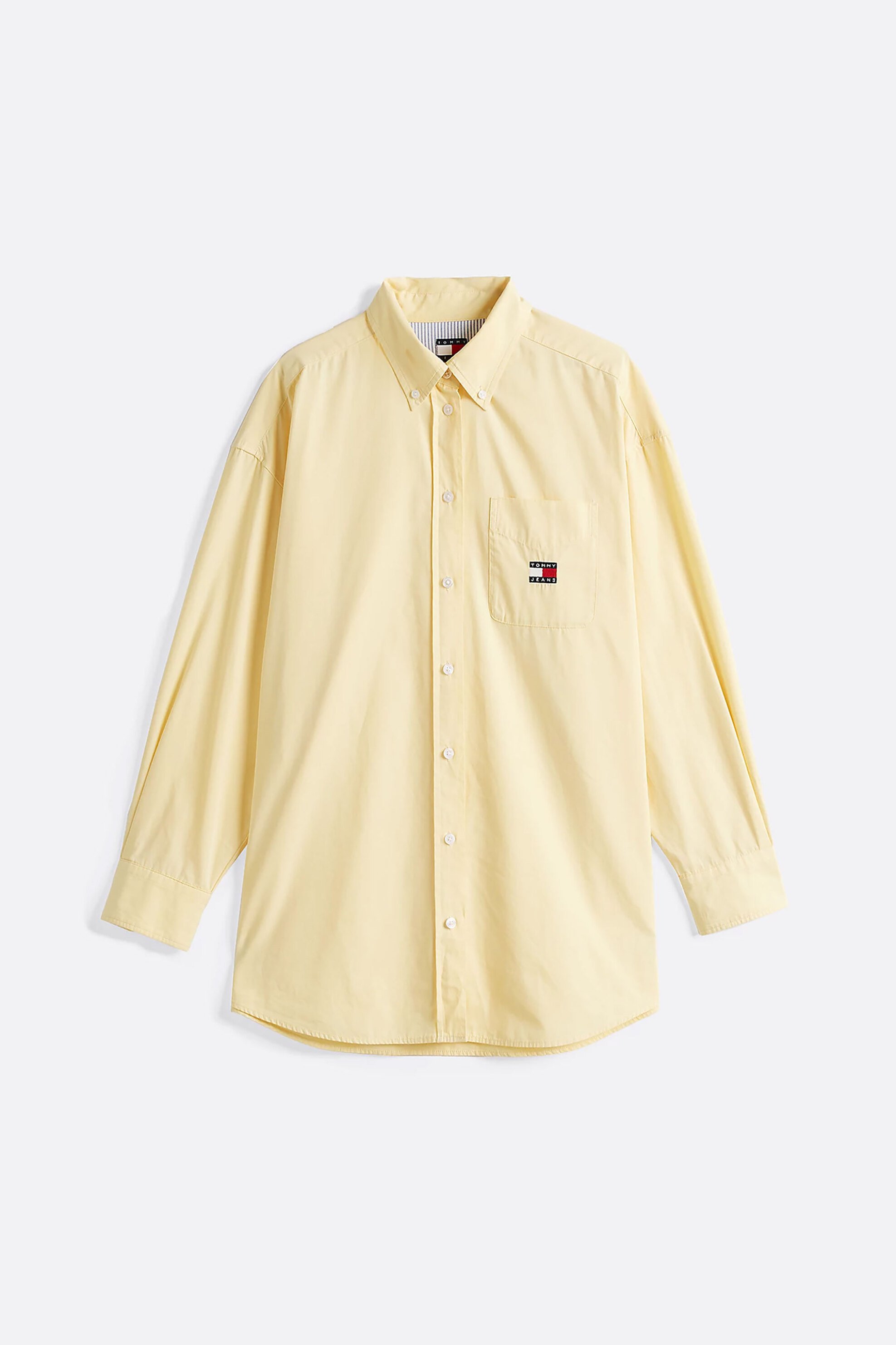 TOMMY JEANS Tommy Jeans γυναικείο πουκάμισο με τσέπη στο στήθος και λογότυπο Oversized Fit - DW0DW19357 Μπεζ - 4