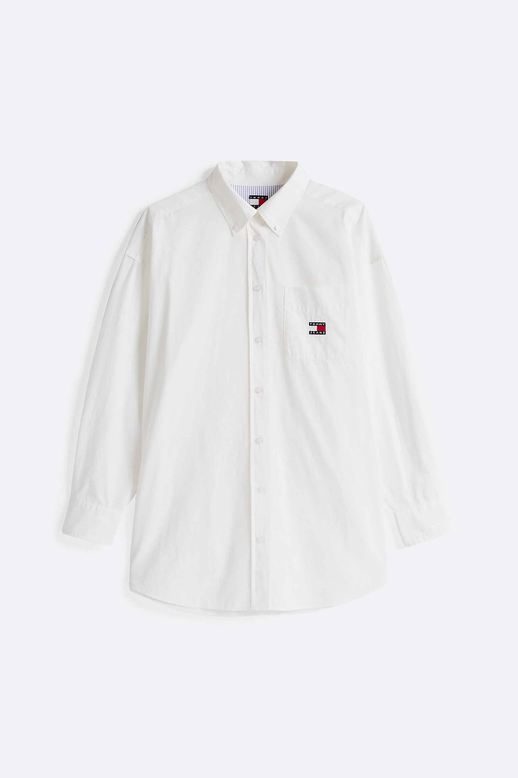 TOMMY JEANS Tommy Jeans γυναικείο πουκάμισο με τσέπη στο στήθος και λογότυπο Oversized Fit - DW0DW19357 Λευκό - 4