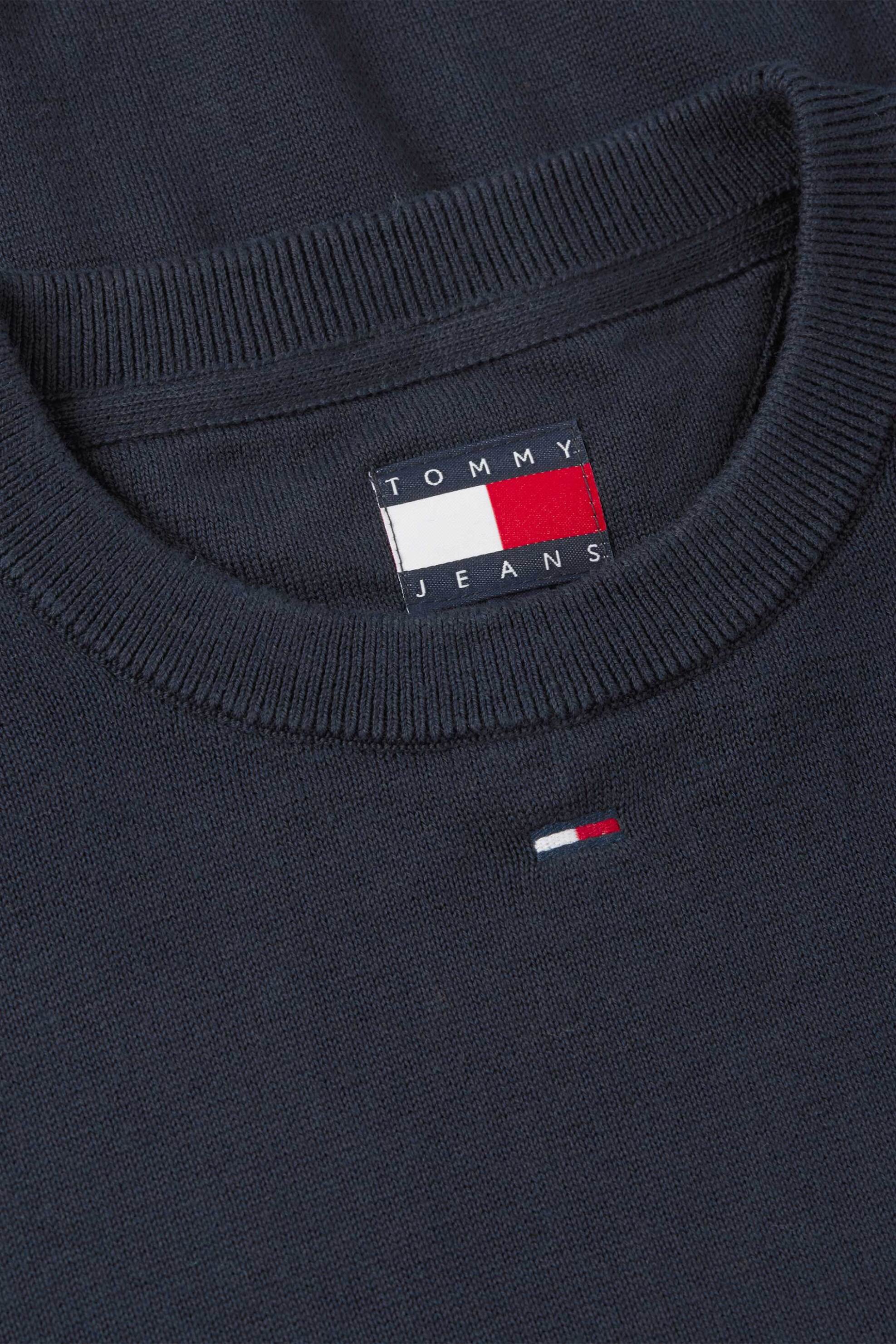 Tommy Jeans Γυναικείο Πουλόβερ με Κεντημένο Λογότυπο Regular Fit - Dw0Dw20159 Μπλε Σκούρο