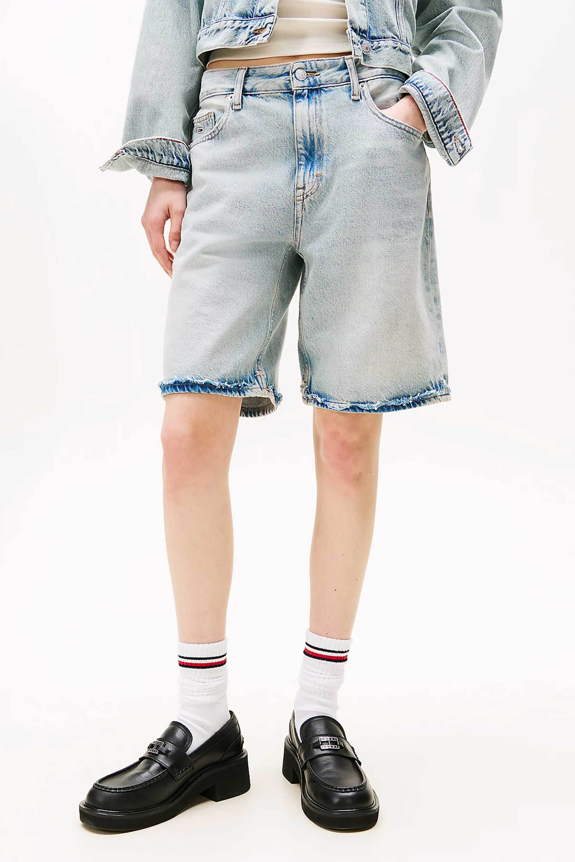 TOMMY JEANS Tommy Jeans γυναικεία denim βερμούδα πεντάτσεπη Relaxed Fit - DW0DW20086 Denim Blue Ανοιχτό - 2