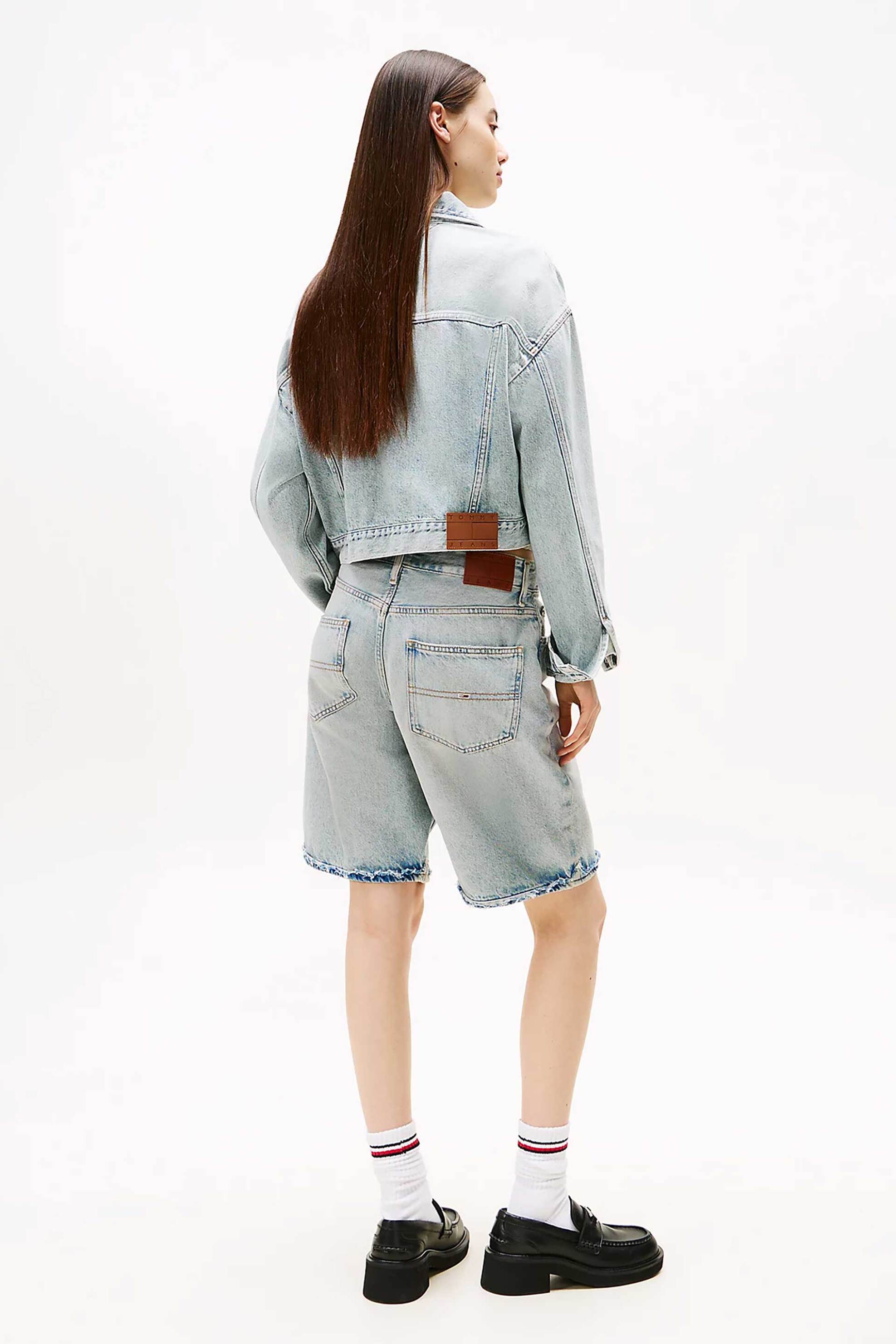TOMMY JEANS Tommy Jeans γυναικεία denim βερμούδα πεντάτσεπη Relaxed Fit - DW0DW20086 Denim Blue Ανοιχτό - 4
