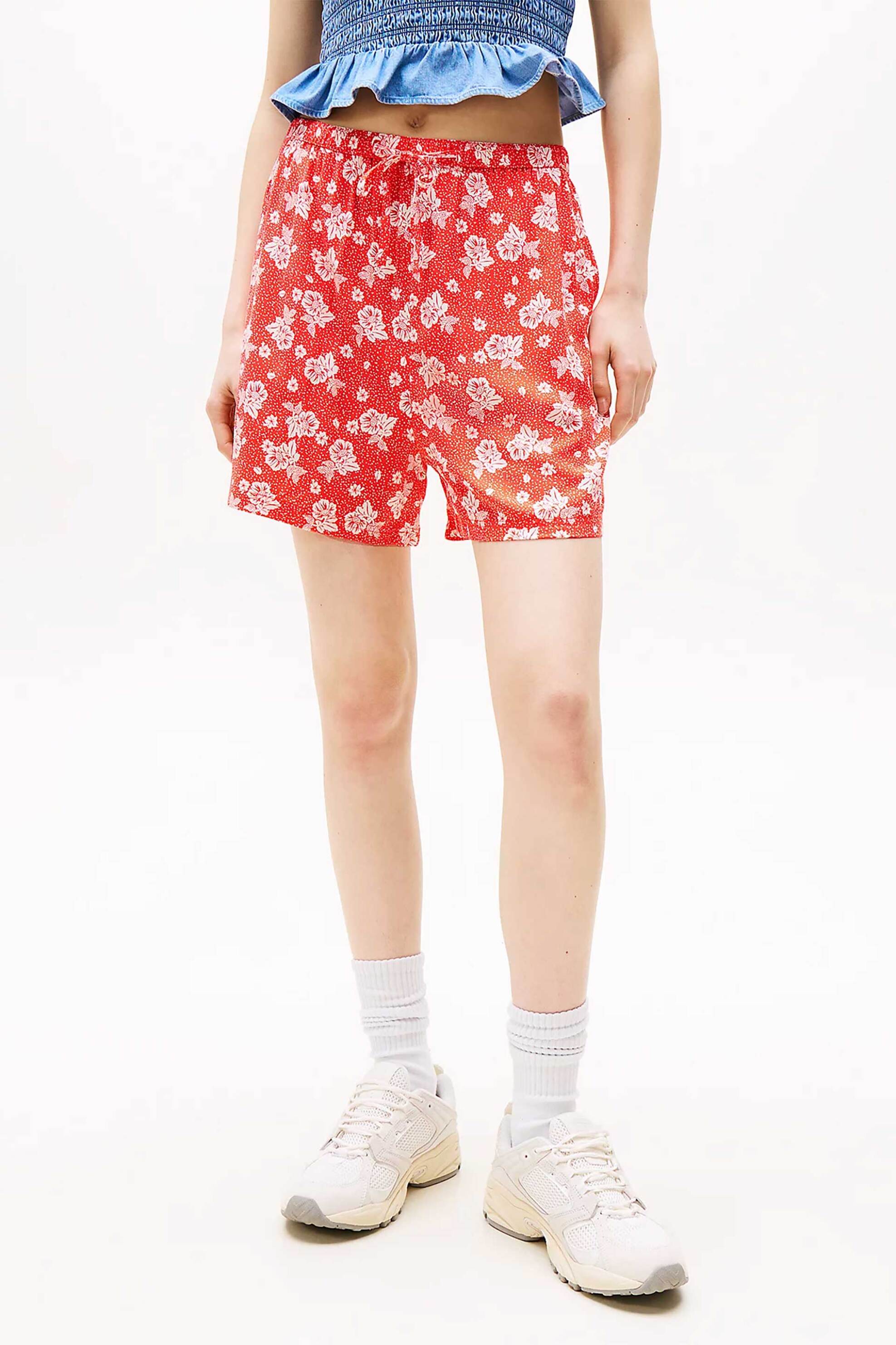 TOMMY JEANS Tommy Jeans γυναικείο σορτς με tropical print Regular Fit - DW0DW20359 Πορτοκαλί - 2