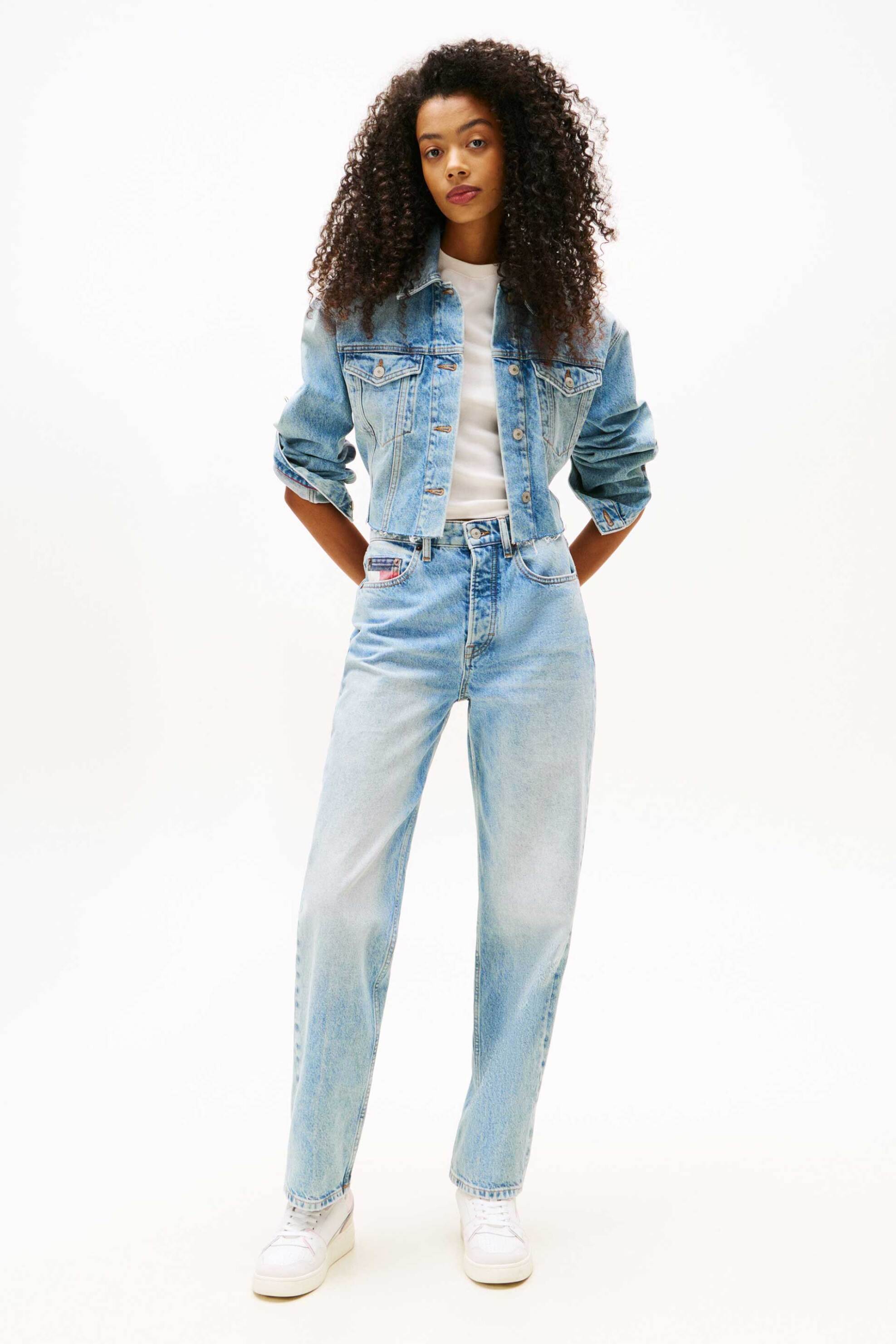 Tommy Jeans γυναικείο ψηλόμεσο τζιν παντελόνι Slim Fit "Layla" - DW0DW20498 Denim Blue Ανοιχτό