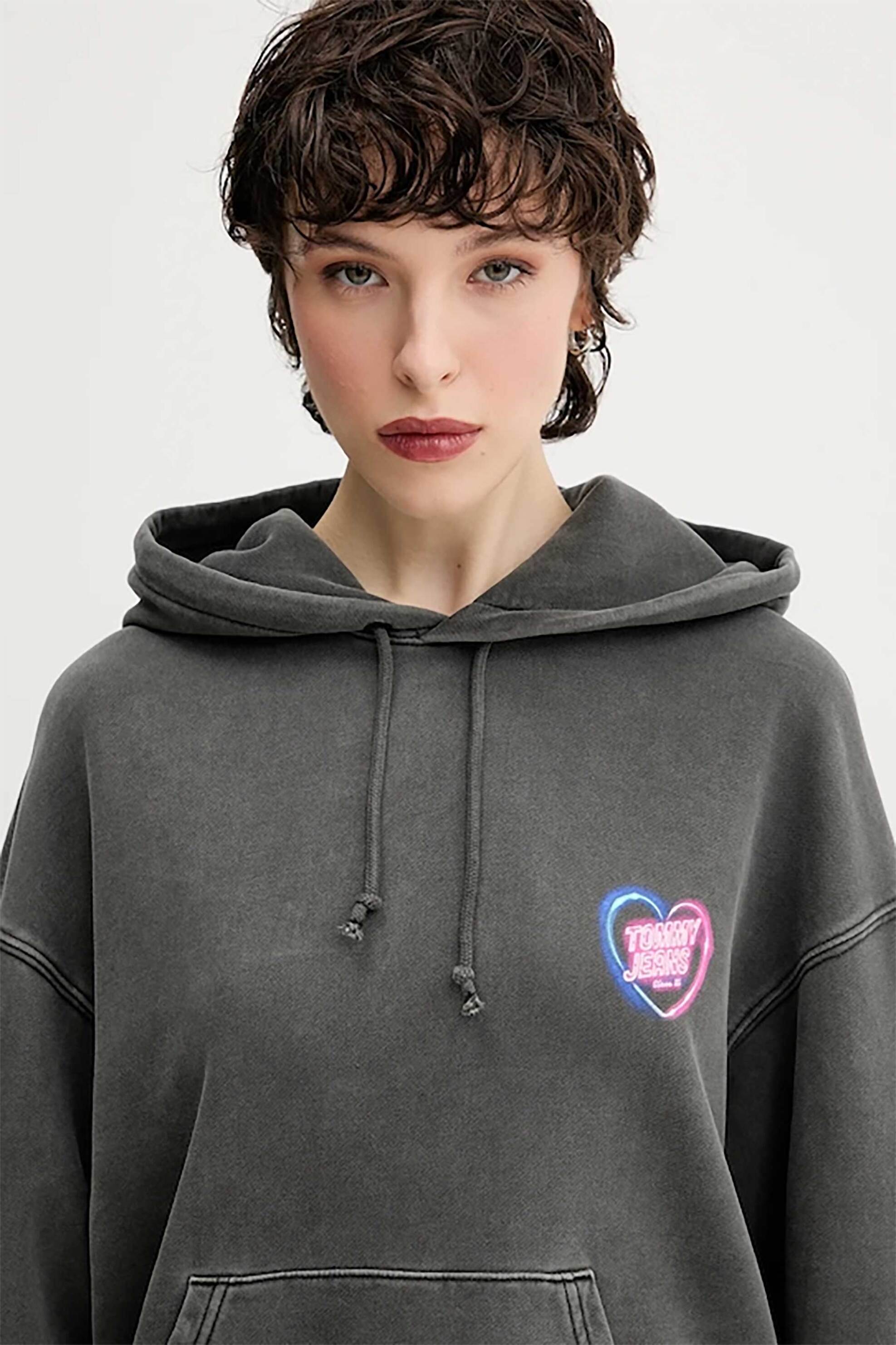 TOMMY JEANS Tommy Jeans γυναικεία μπλούζα φούτερ με logo print - DW0DW20945 Μαύρο - 2