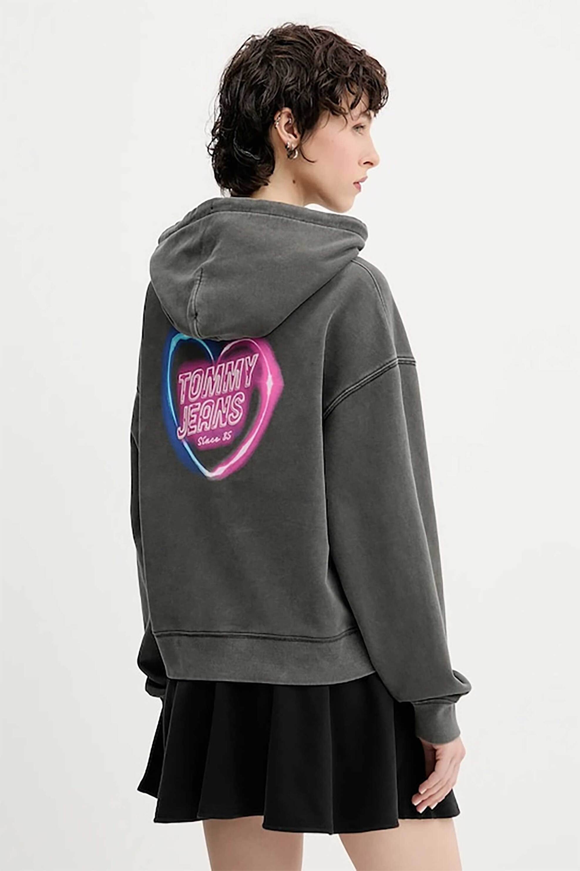 TOMMY JEANS Tommy Jeans γυναικεία μπλούζα φούτερ με logo print - DW0DW20945 Μαύρο - 4