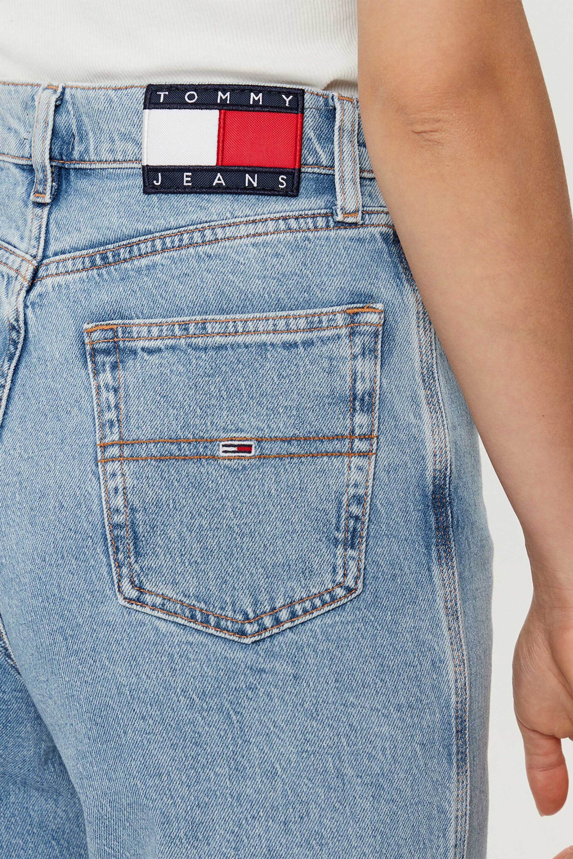 Tommy Jeans Γυναικεία Τζιν Παντελόνι Πεντάτσεπο Wide Leg - Dw0Dw19558 Denim Blue Ανοιχτό