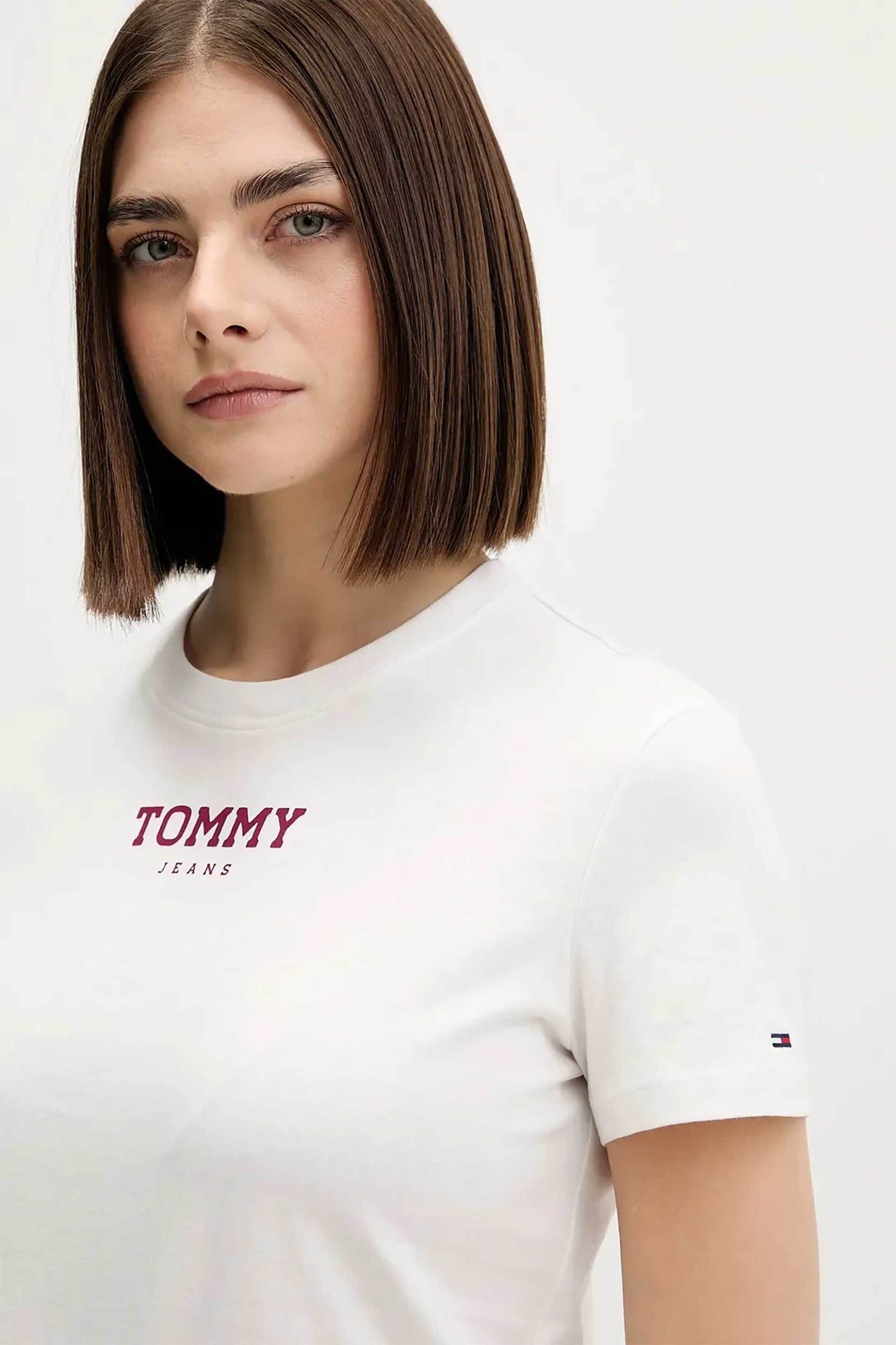 TOMMY JEANS Tommy Jeans γυναικείο T-shirt με logo print Regular Fit - DW0DW21842 Λευκό - 2