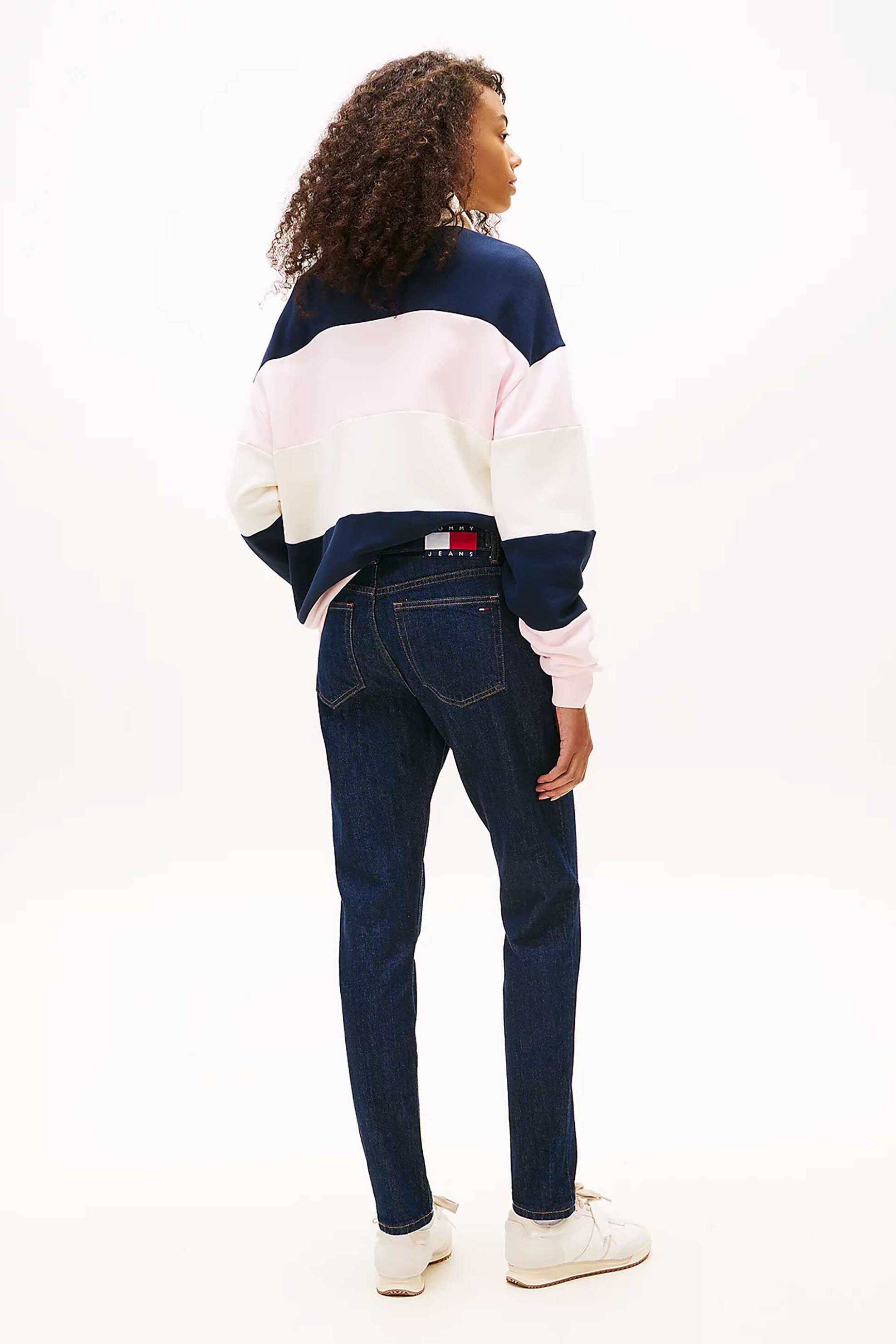 TOMMY JEANS Tommy Jeans γυναικείο τζιν παντελόνι πετάτσεπο Slim Fit - DW0DW22432 Denim Blue Σκούρο - 3