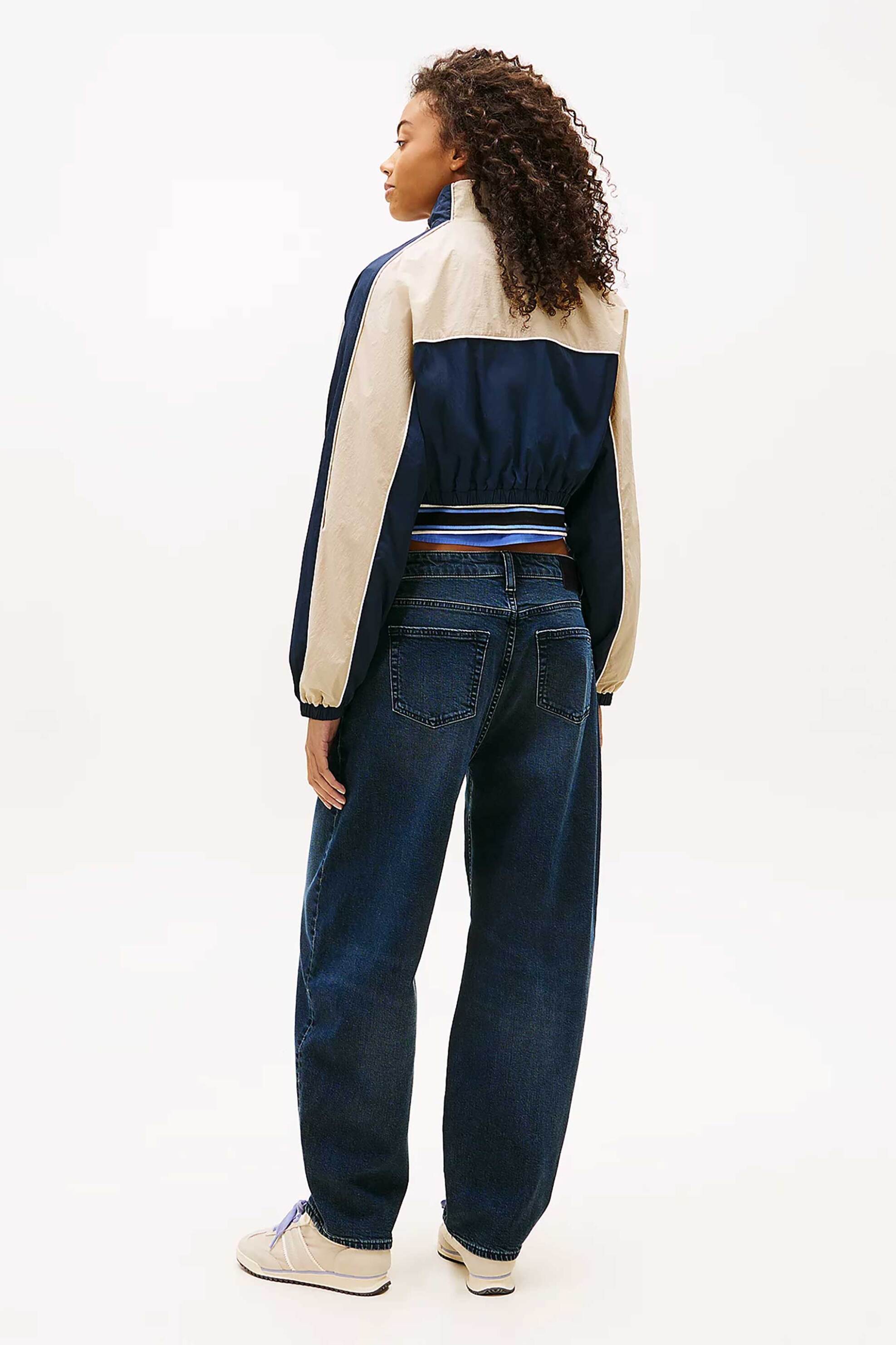 Tommy Jeans Γυναικείο Jacket Colour-Blocked με Λογότυπο Regular Fit - Dw0Dw22055 Μπλε Σκούρο