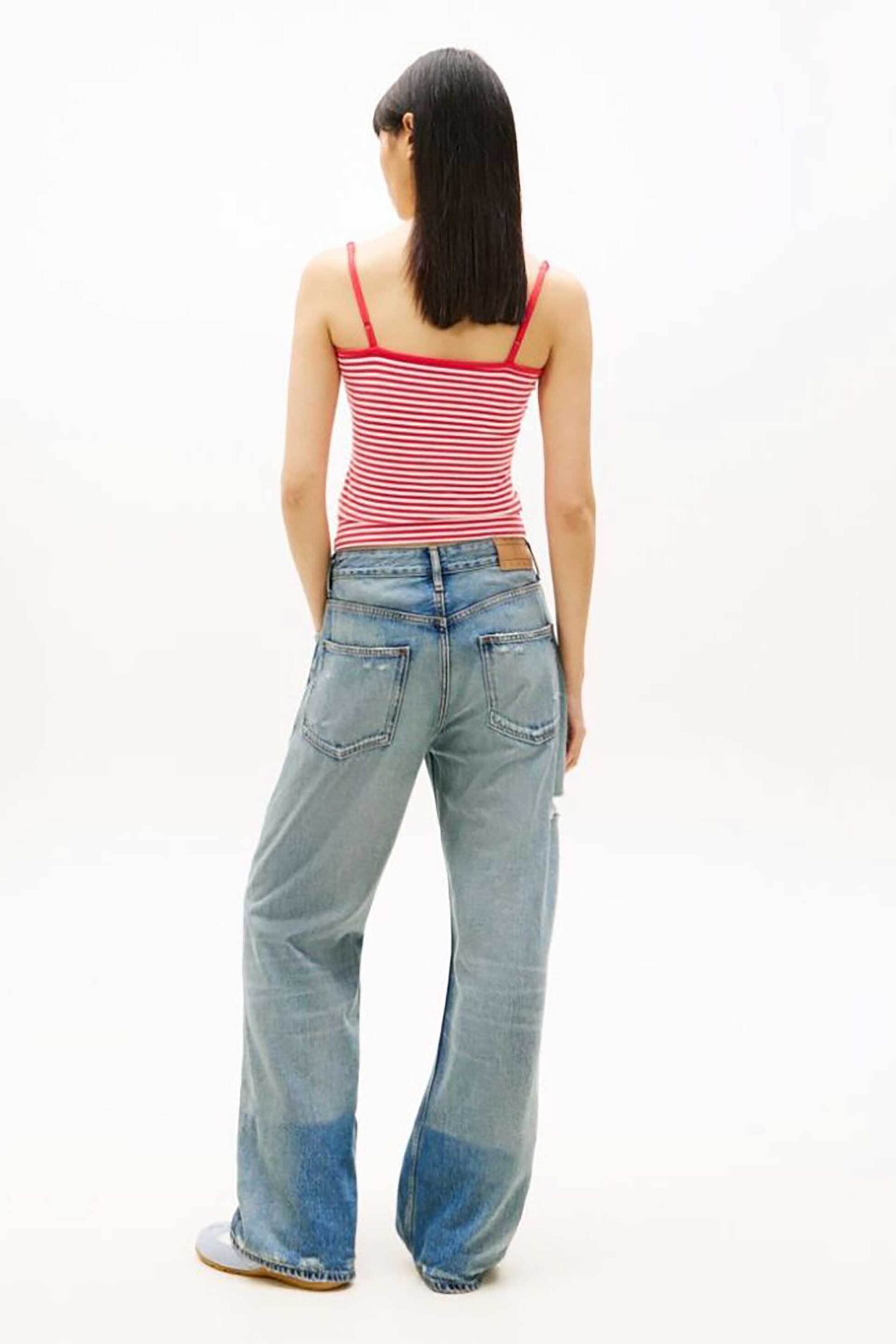 TOMMY JEANS Tommy Jeans γυναικείο τοπ με λογότυπο Slim Fit "Essential" - DW0DW20675 Κόκκινο - 3