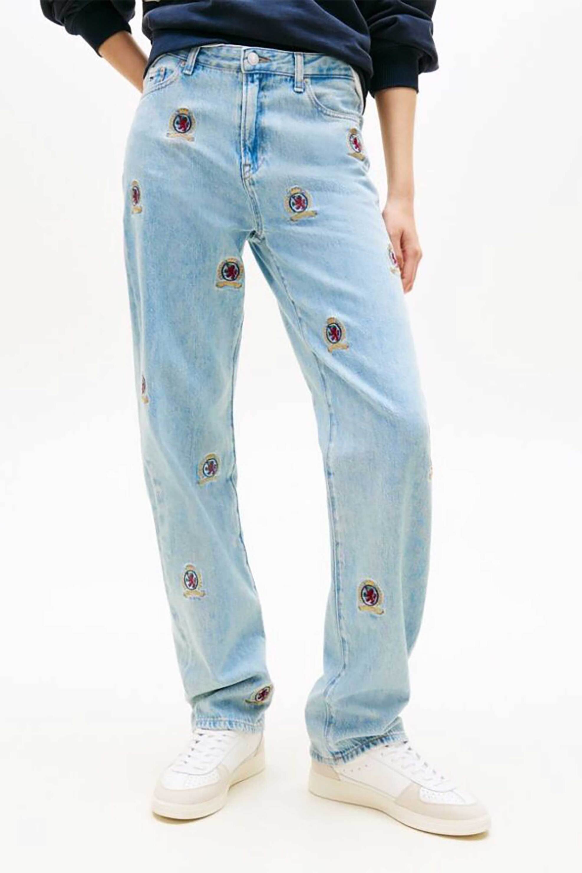 TOMMY JEANS Tommy Jeans γυναικείο τζιν παντελόνι με κέντημα - DW0DW22680 Denim Blue Ανοιχτό - 2