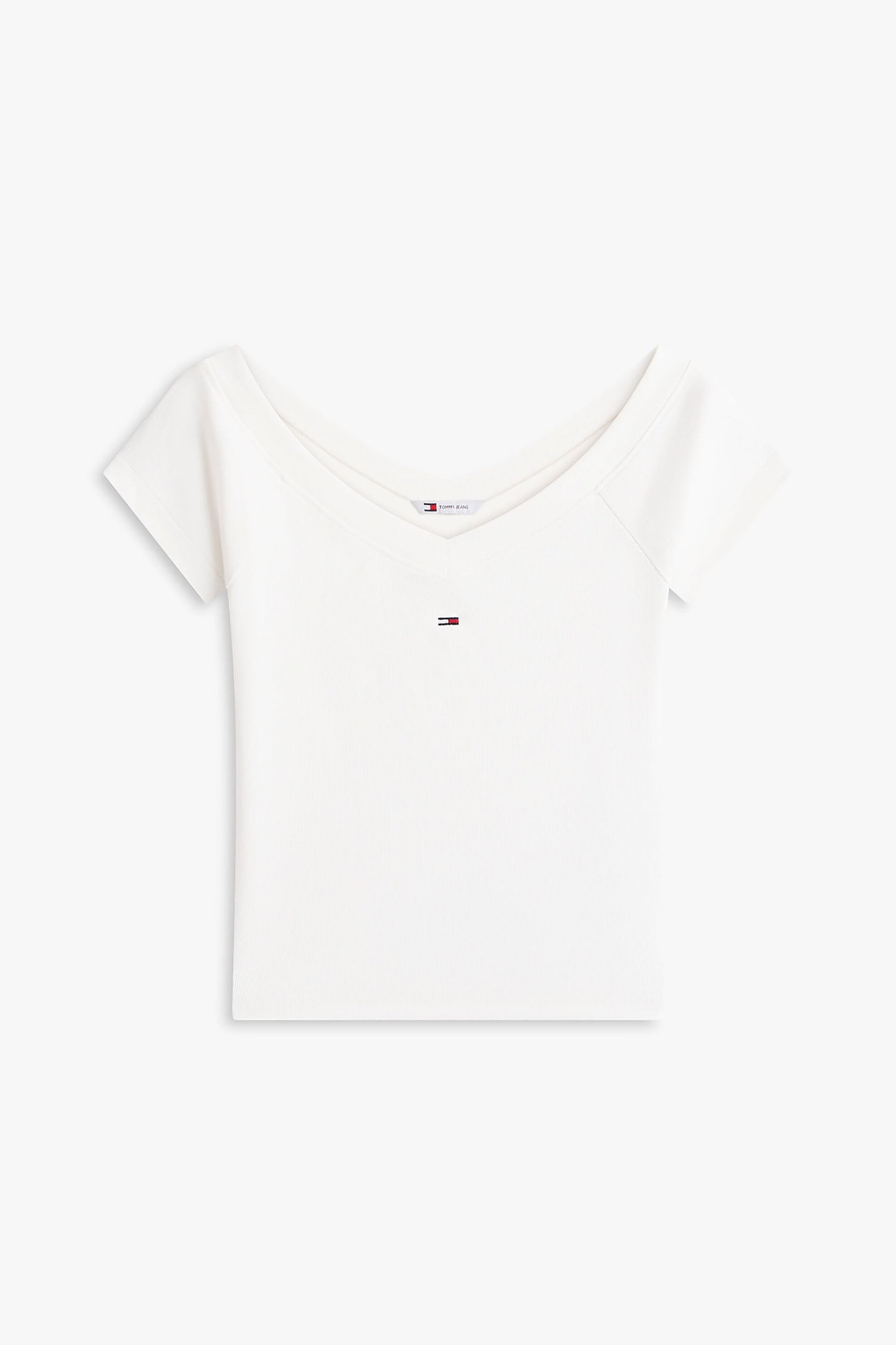TOMMY JEANS Tommy Jeans γυναικείο τοπ με λογότυπο Slim Fit - DW0DW22265 Λευκό - 4