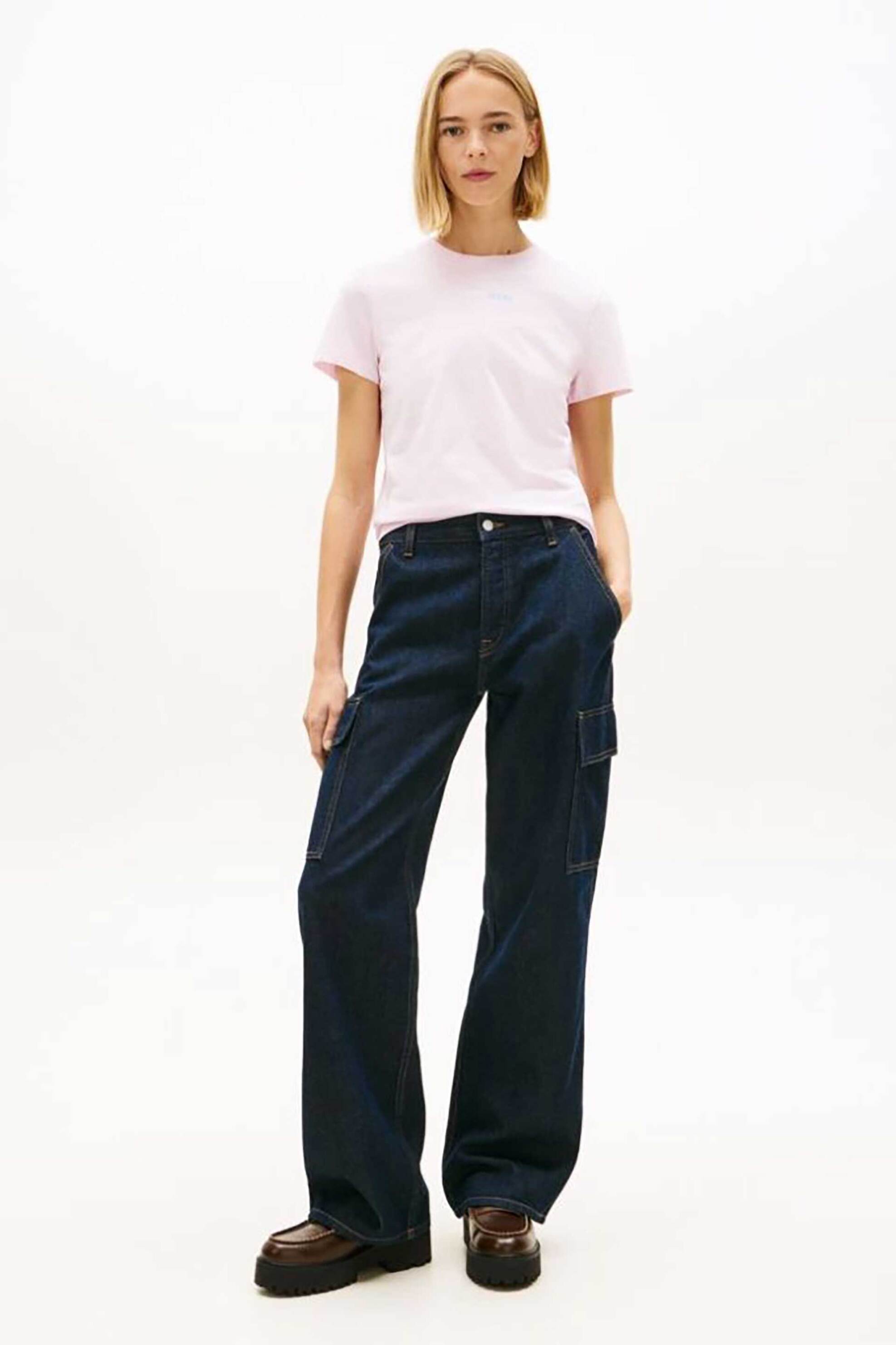 TOMMY JEANS Tommy Jeans γυναικείο T-shirt με logo print Regular Fit - DW0DW22277 Ροζ - 2