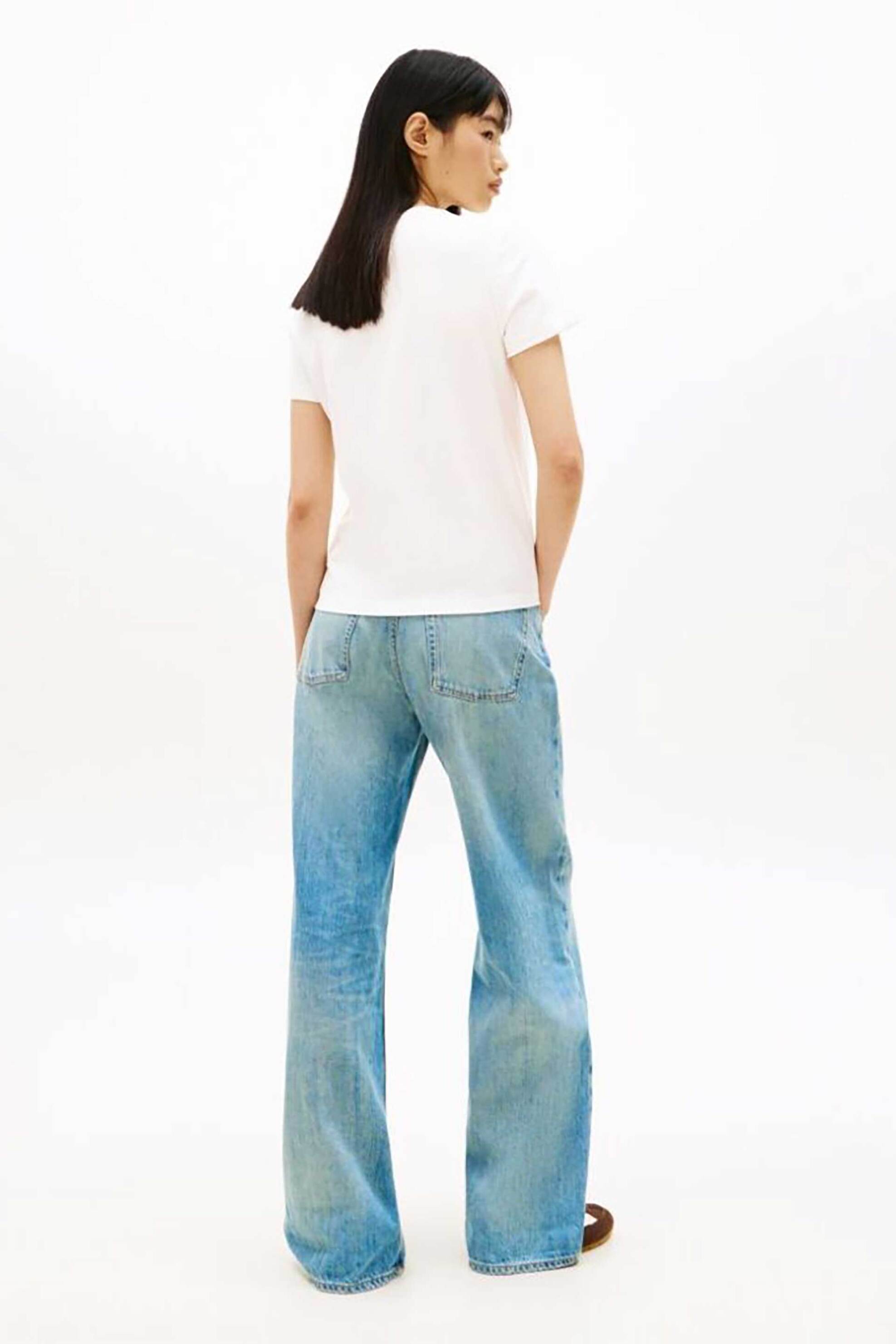 TOMMY JEANS Tommy Jeans γυναικείο T-shirt με logo print Regular Fit - DW0DW22277 Λευκό - 3