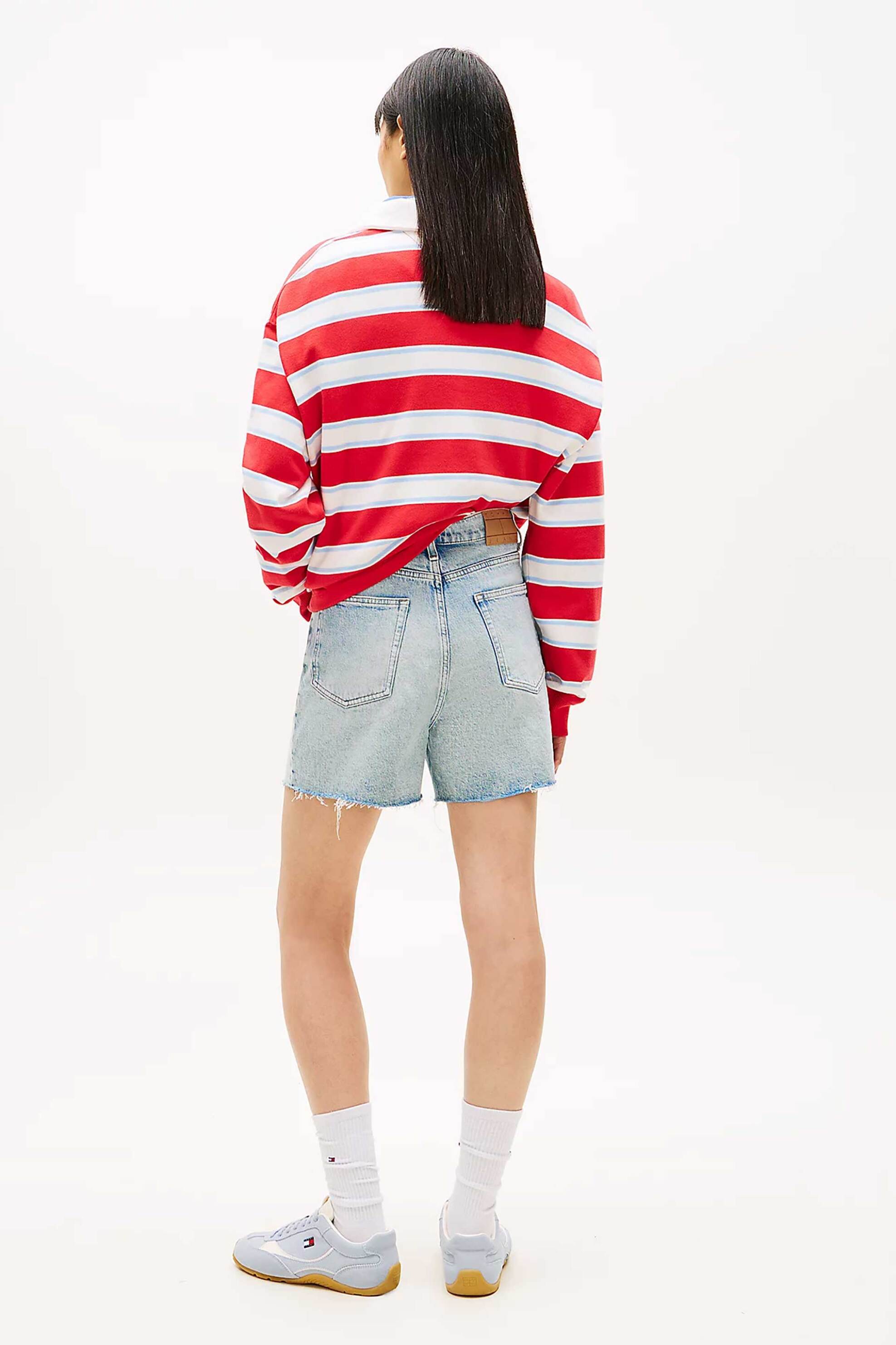 TOMMY JEANS Tommy Jeans γυνακείο denim σορτς Straight Leg Mom - DW0DW22694 Denim Blue Ανοιχτό - 3